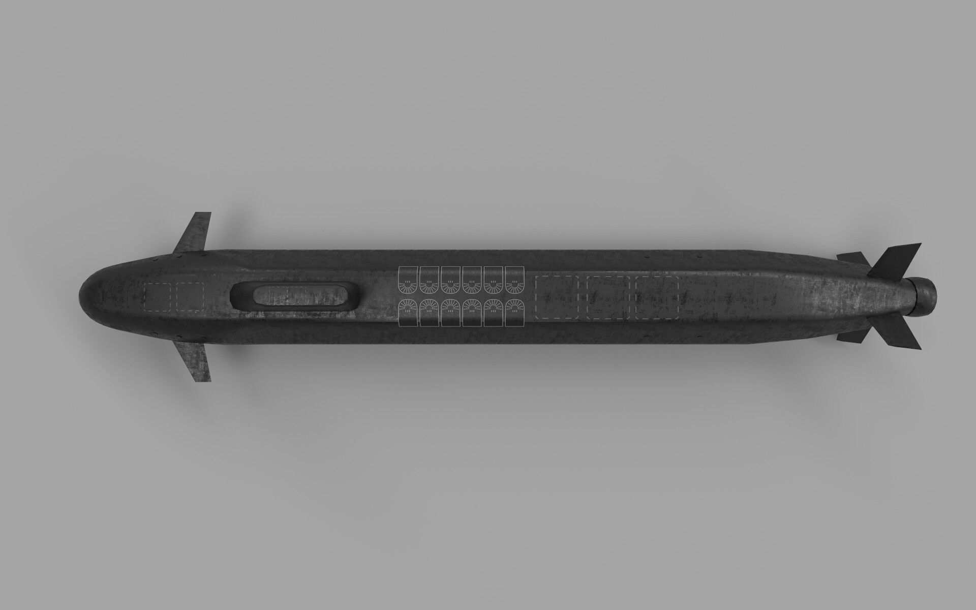 Dreadnought class submarine lowpoly Low-poly 3D model_5