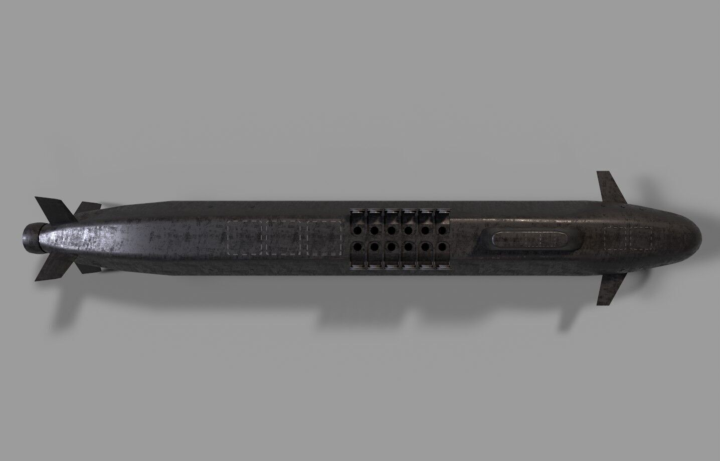 Dreadnought class submarine lowpoly Low-poly 3D model_10