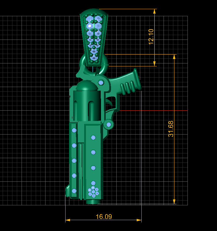 SHOTGUN DIAMOND PENDANT 3D PRINTABLE MODEL  3D print model_4