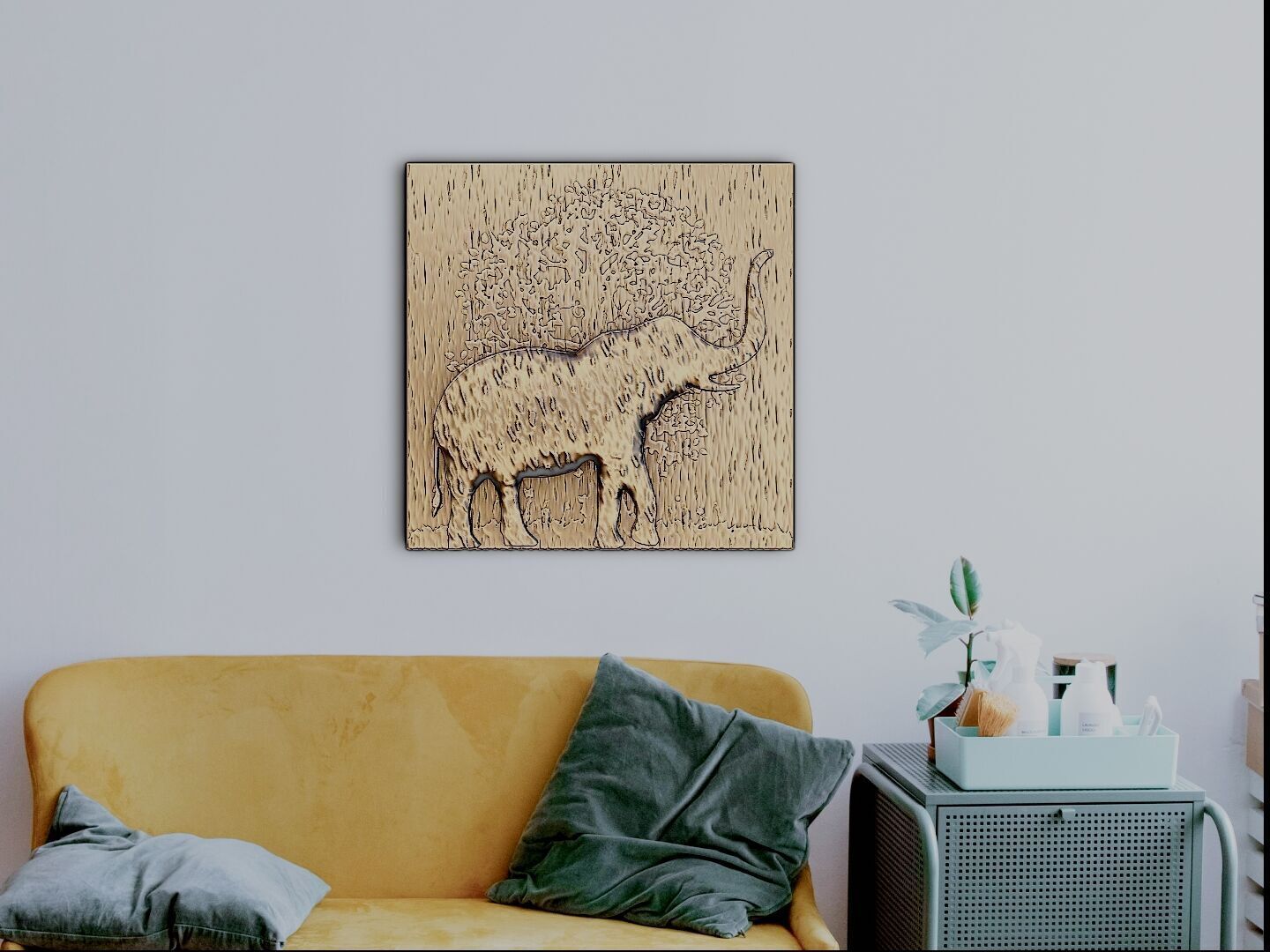 Elephant deco design 3D print model_3