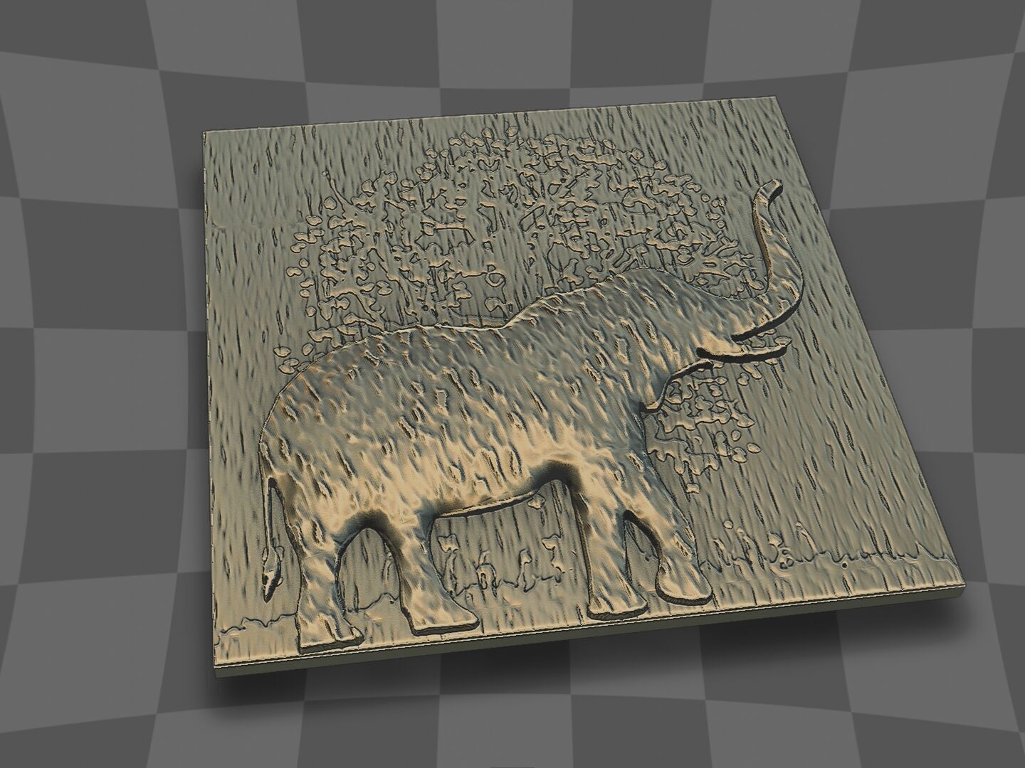 Elephant deco design 3D print model_8