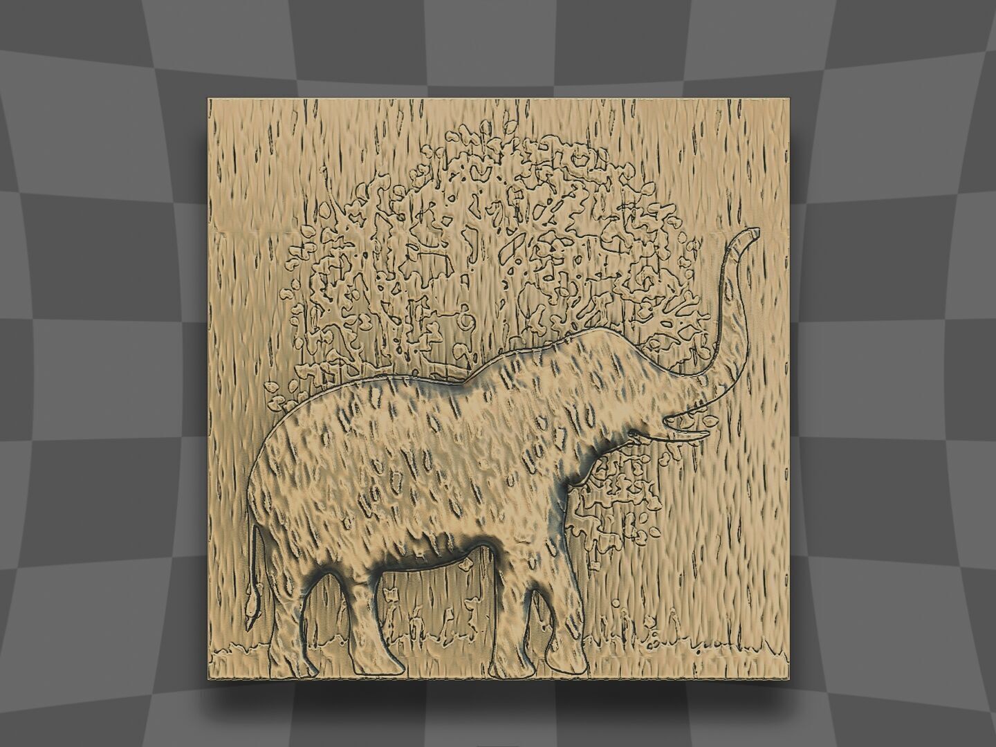 Elephant deco design 3D print model_1