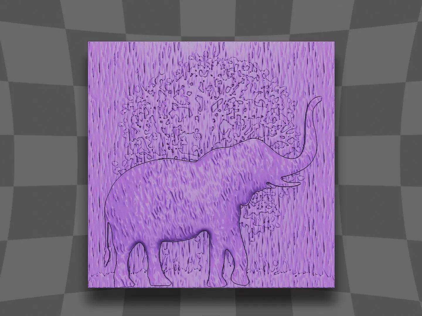 Elephant deco design 3D print model_0