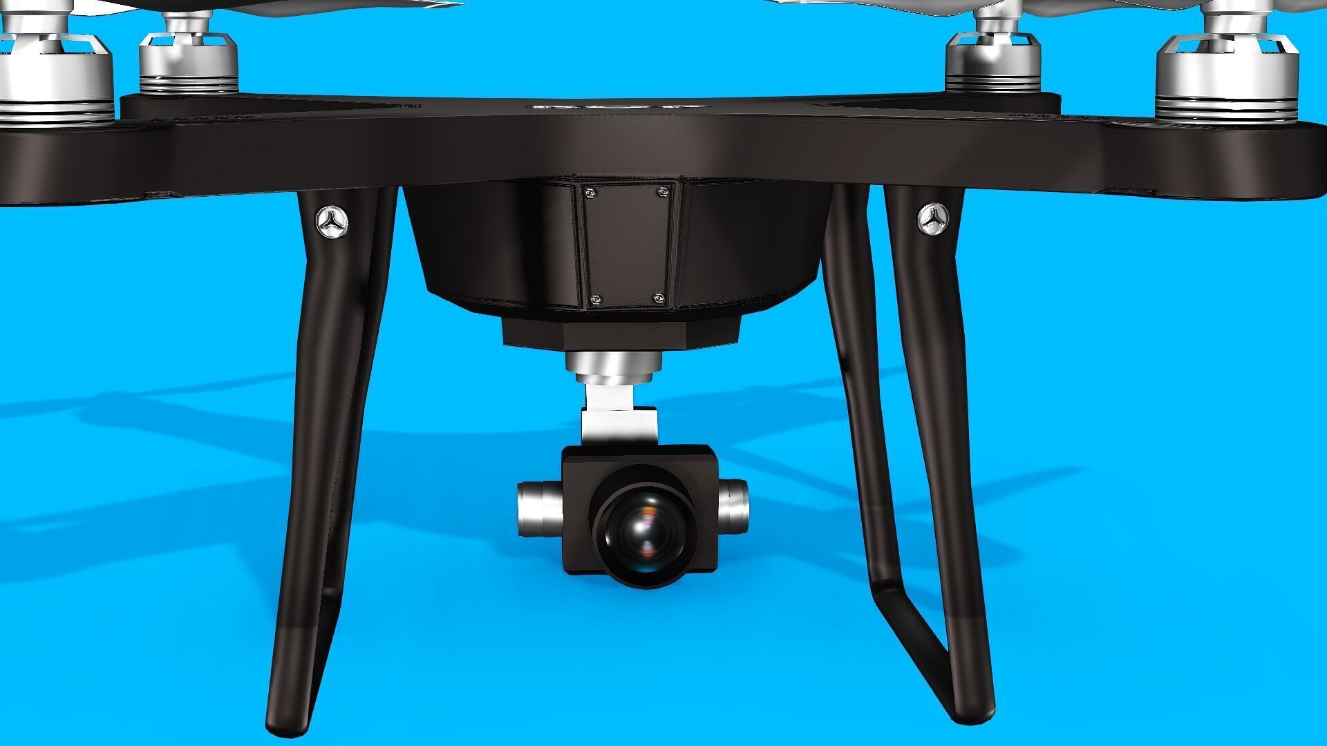 DRONE WITH CAMERA Low-poly 3D model_6