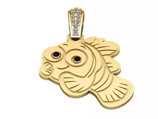 CUTE FISH PENDANT 3D PRINTABLE MODEL 