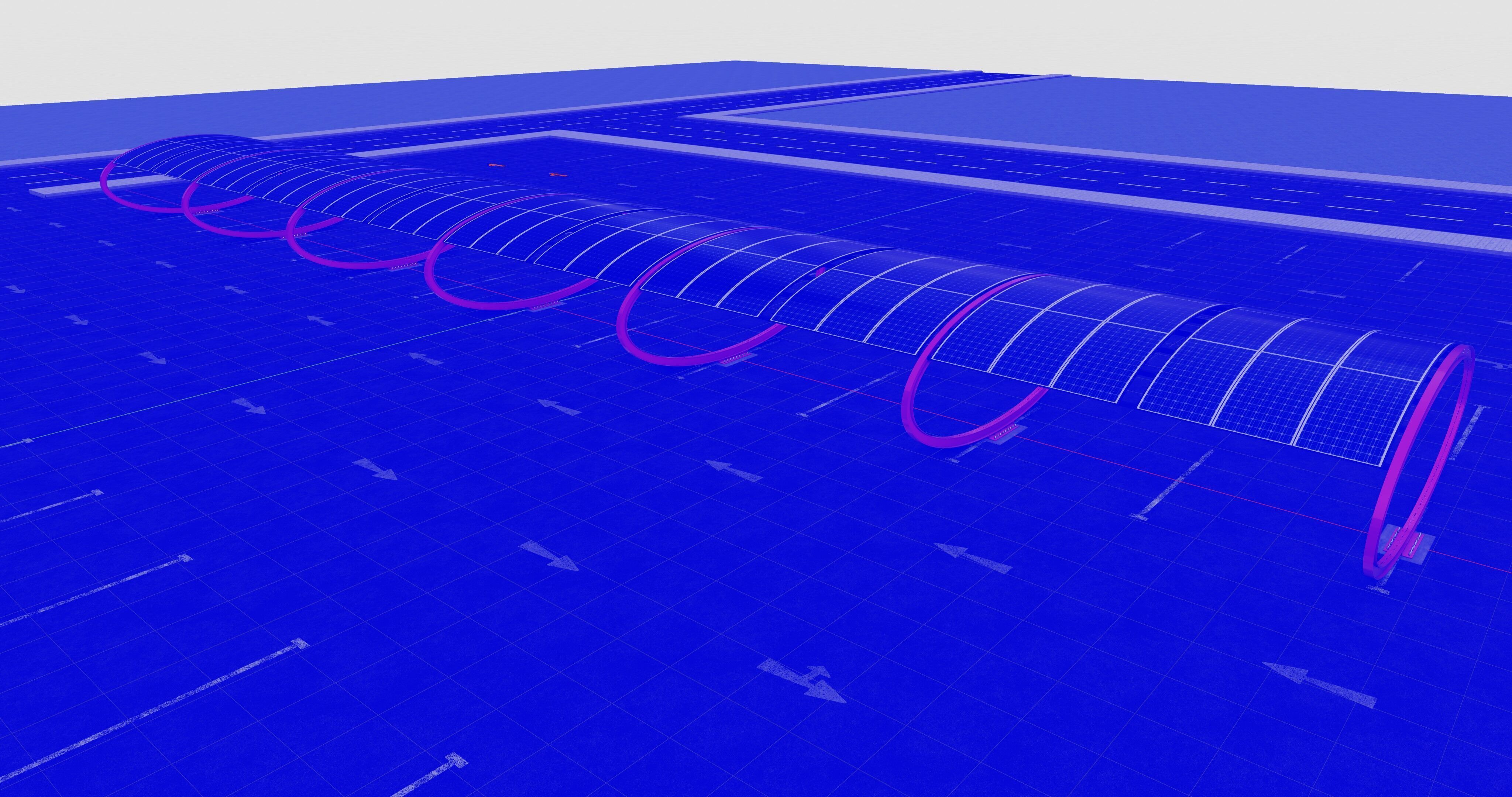 ELLIPSE TYPE SOLAR CARPORT TYPE-1 10 Cars 3D model_19