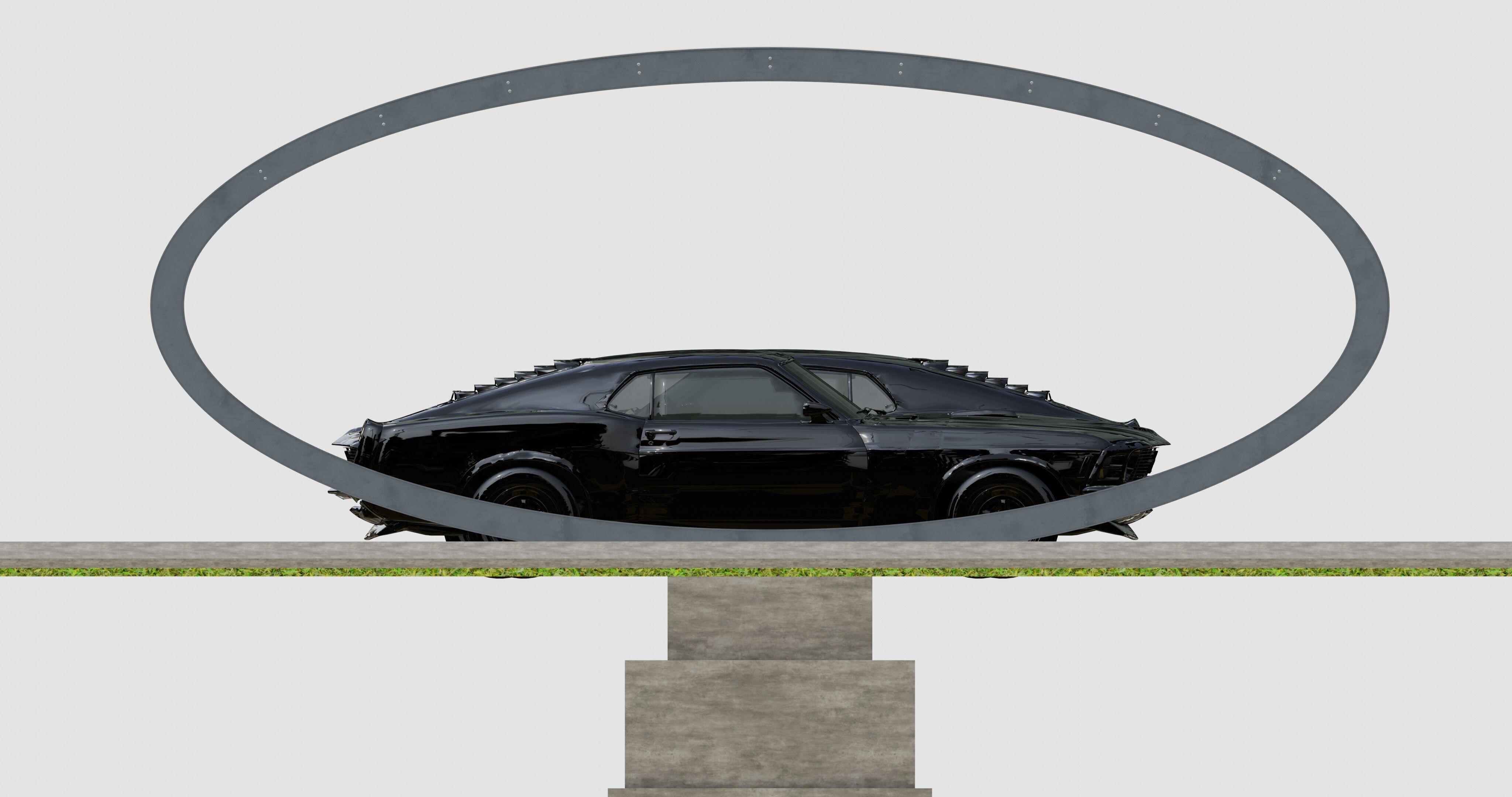 ELLIPSE TYPE SOLAR CARPORT TYPE-1 10 Cars 3D model_10