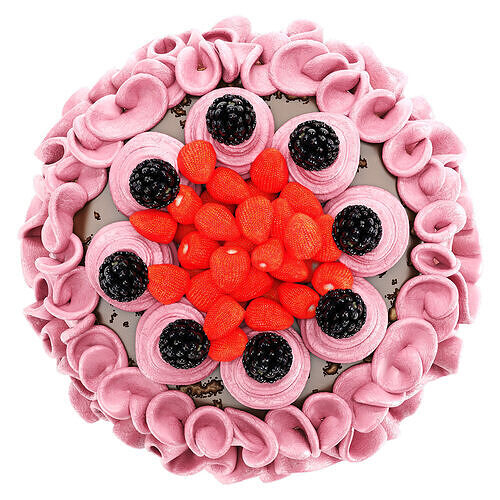 Cake model Low-poly 3D model 4