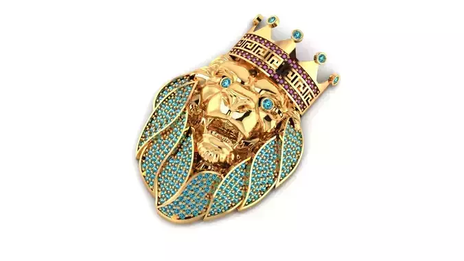 lion  pendant  3D print model