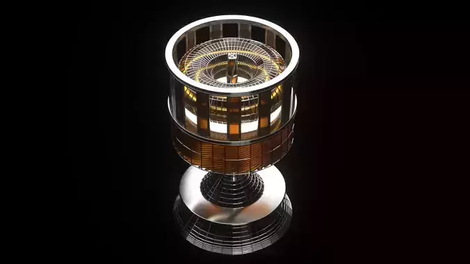 Concept Metalic High Poly Retro Style Lampshade