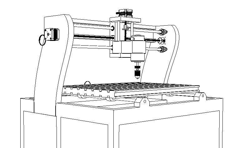 cnc router machine 3D model_7
