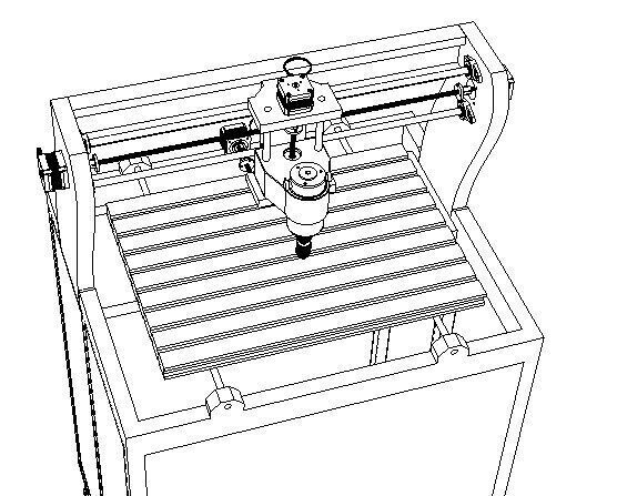 cnc router machine 3D model_3