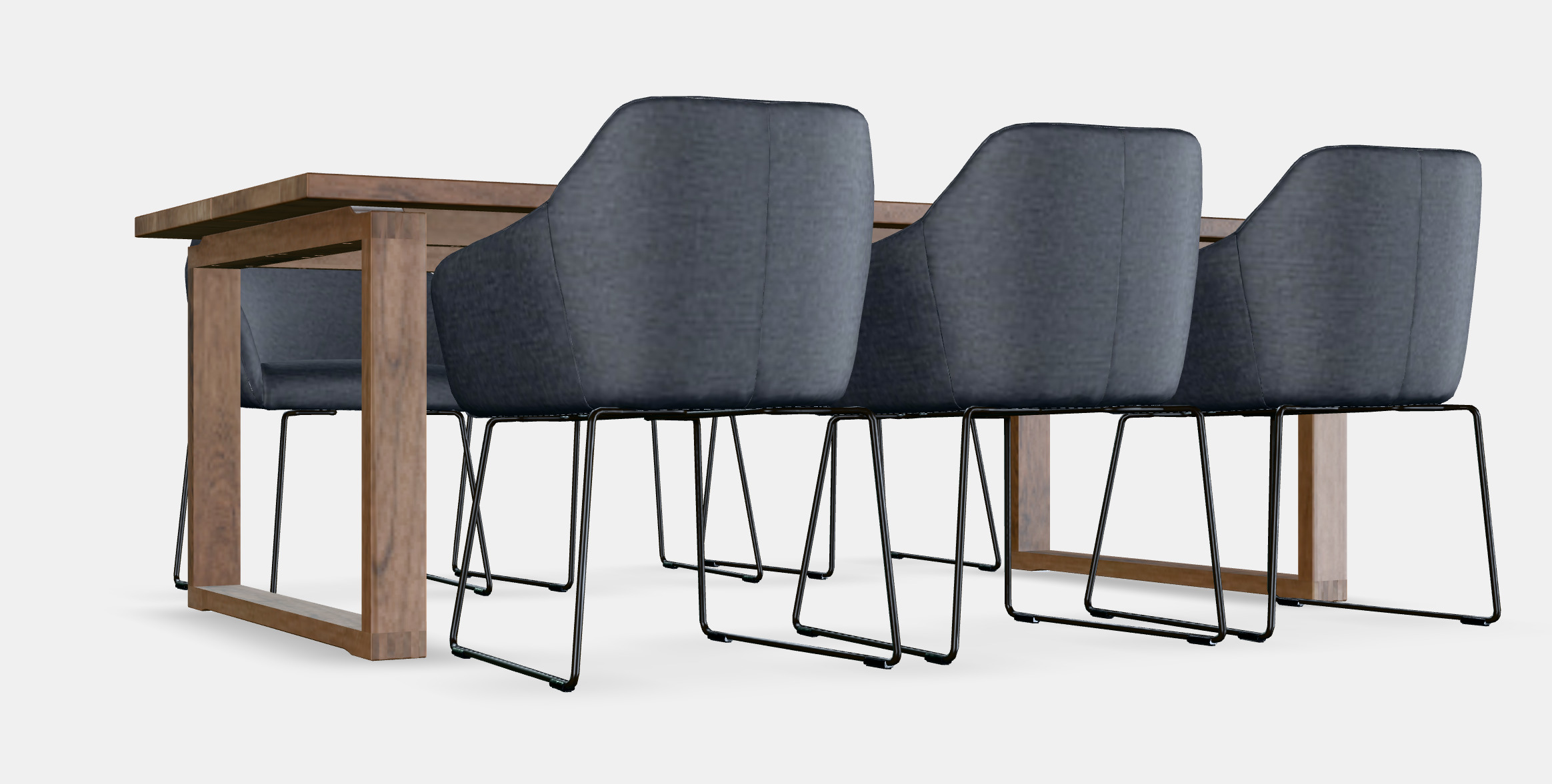 MORBYLANGA - TOSSBERG Table and 6 armchairs 3D model_2