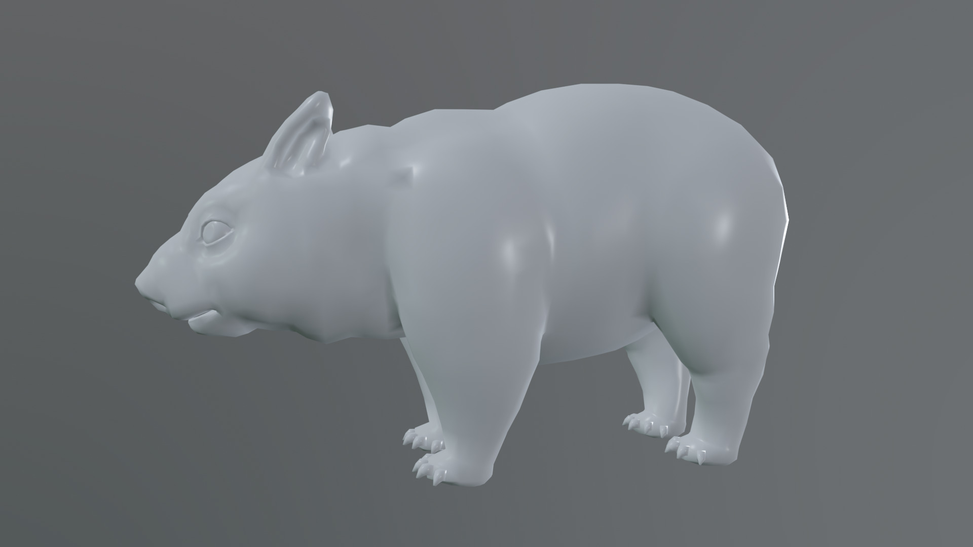 wombat rig  high-poly  textured 3D model_11