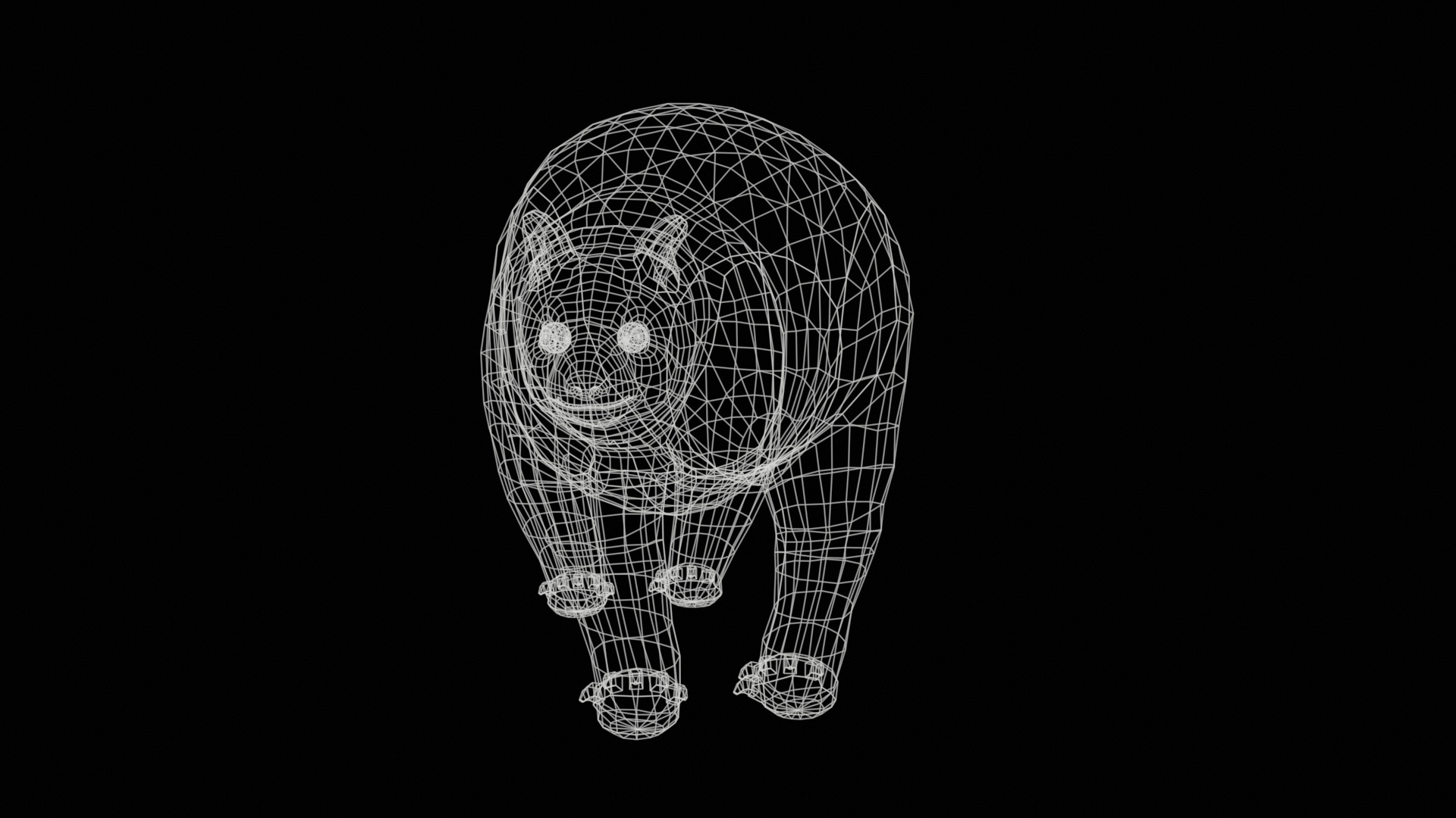 wombat rig  high-poly  textured 3D model_27