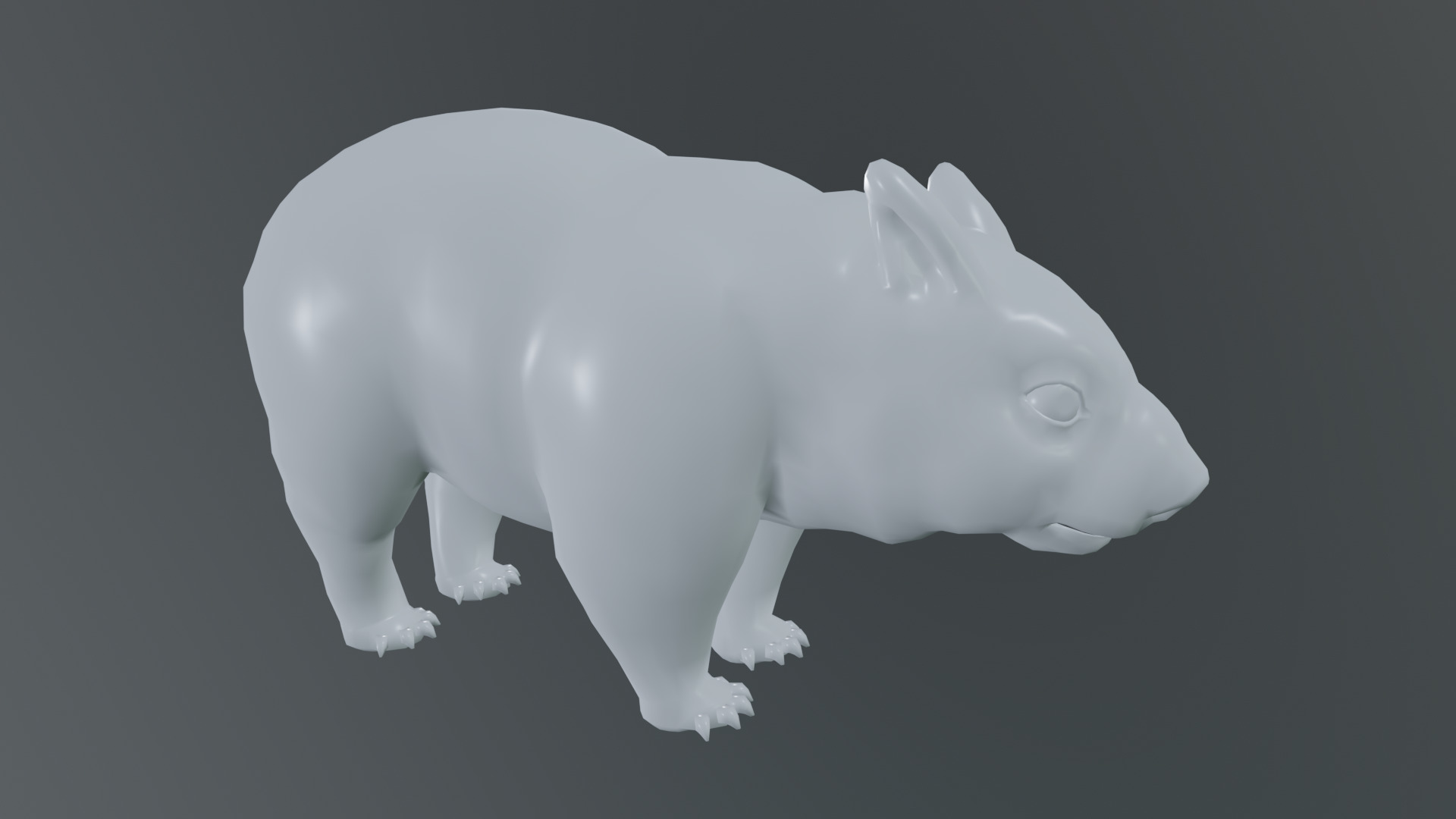 wombat rig  high-poly  textured 3D model_15