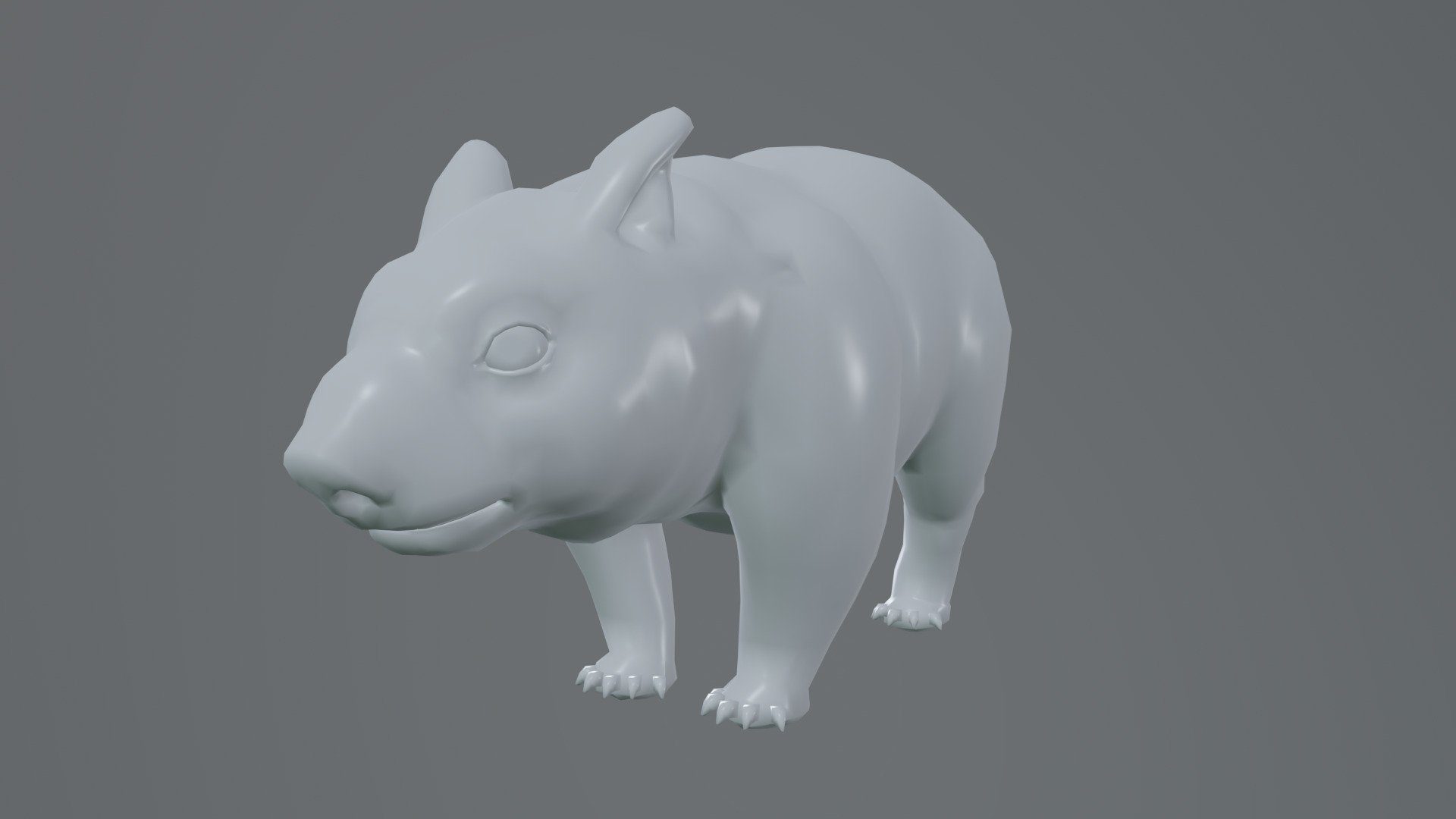 wombat rig  high-poly  textured 3D model_13