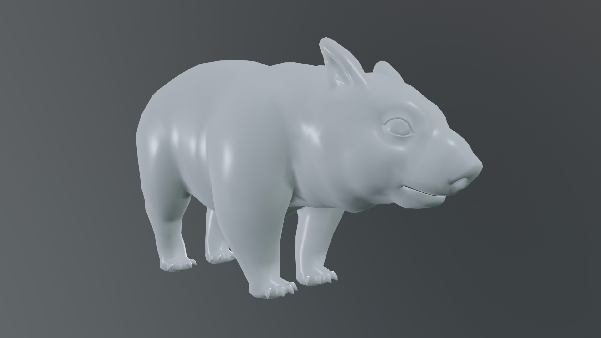 wombat rig  high-poly  textured 3D model_14
