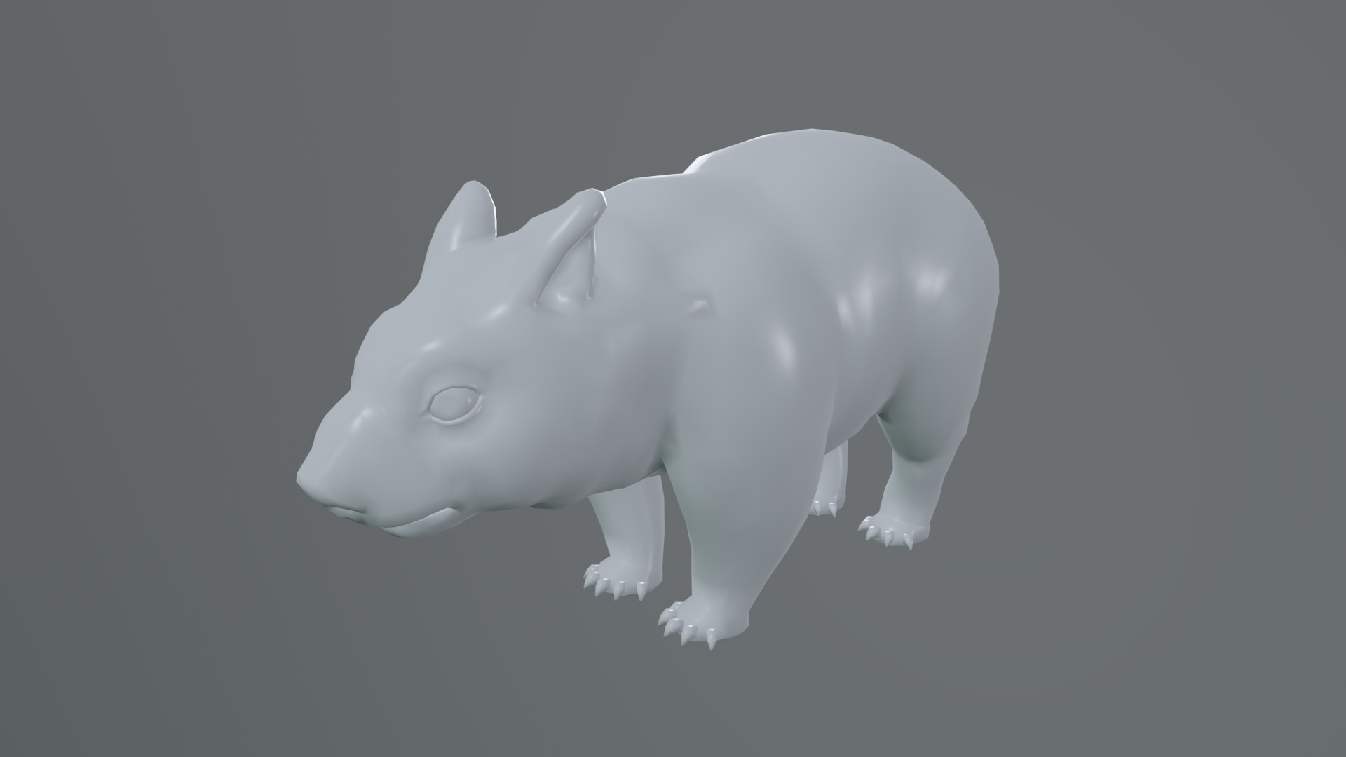 wombat rig  high-poly  textured 3D model_19