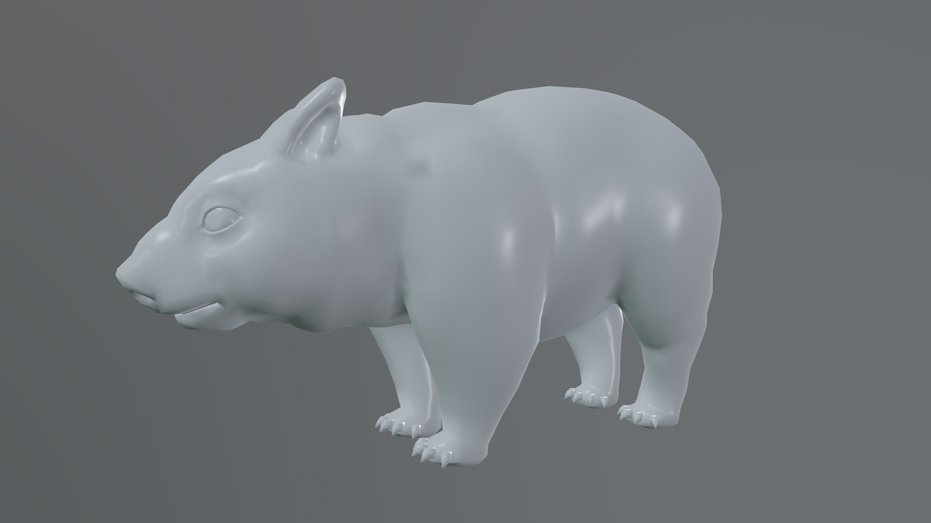 wombat rig  high-poly  textured 3D model_12
