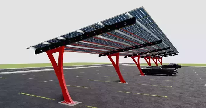 L TYPE SOLAR CARPORT TYPE-2 10 Cars