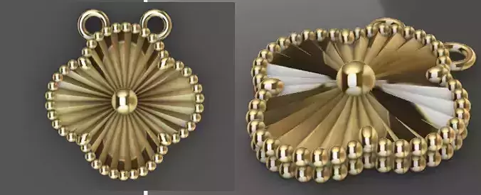 Vancleef Alhambra necklace pendant inspiration  3D print model 3D print model