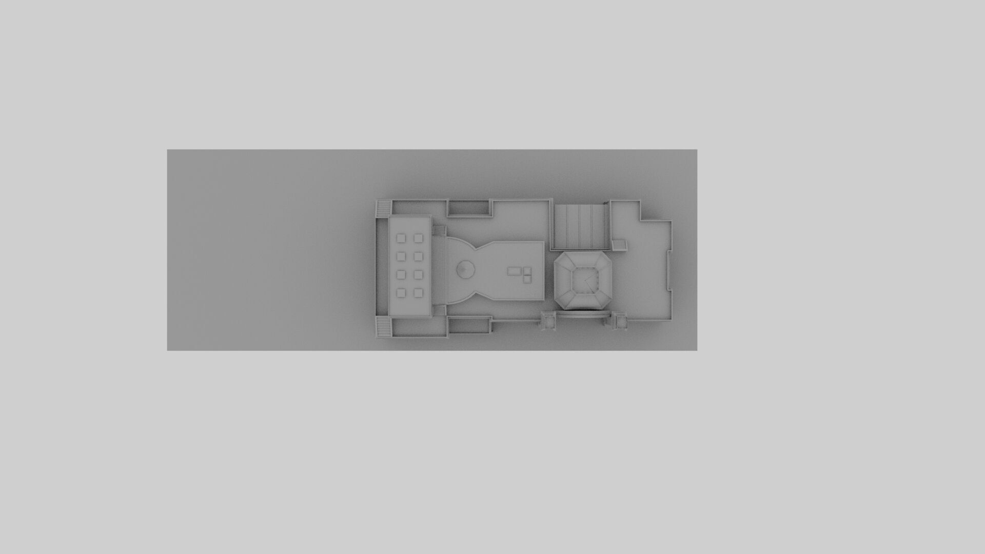 Theater Low-poly 3D model_2