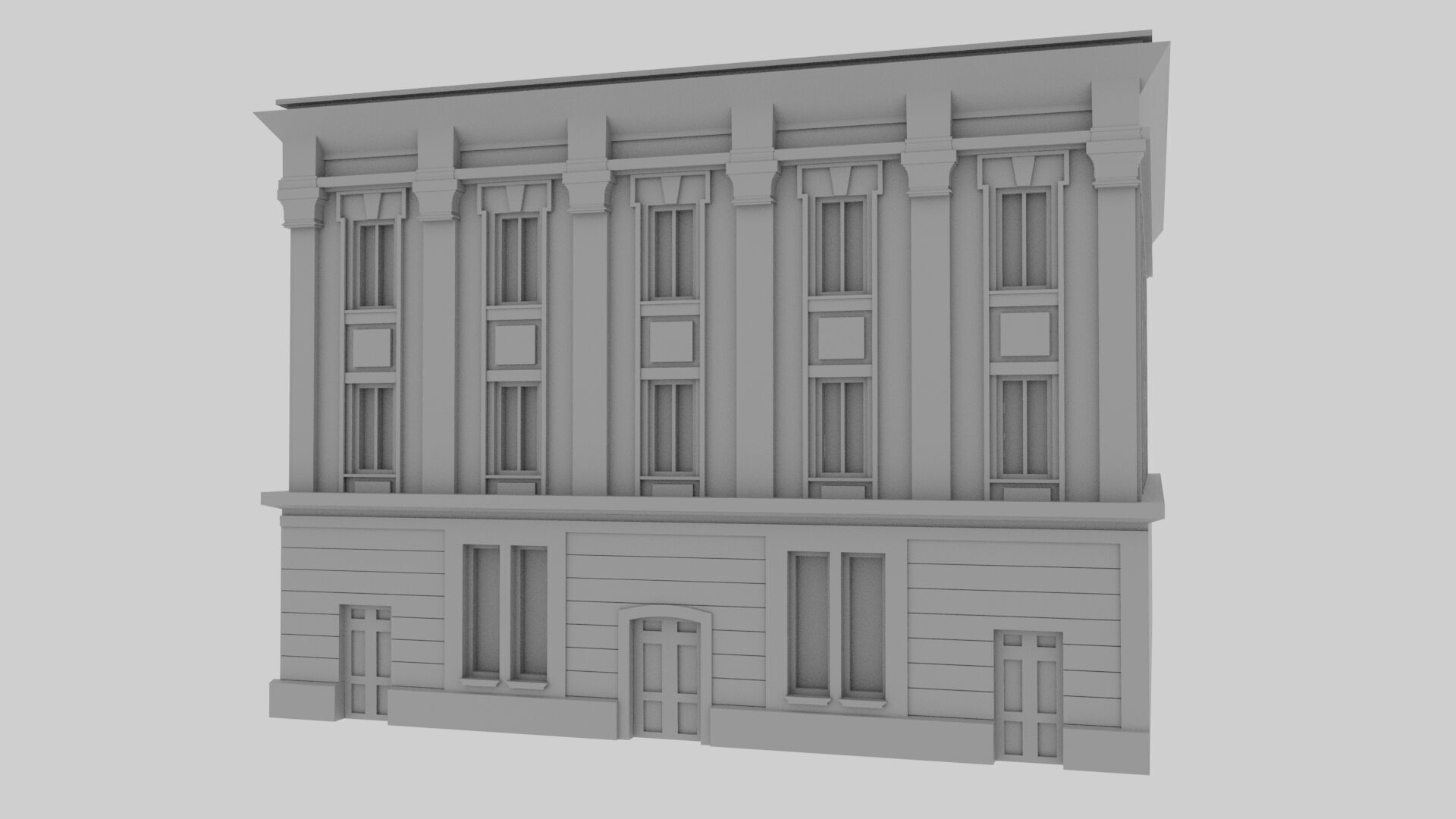 Theater Low-poly 3D model_5