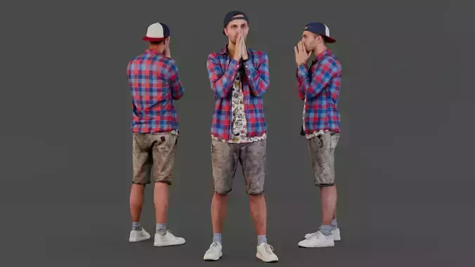 Casual Male in Anxious Anticipation