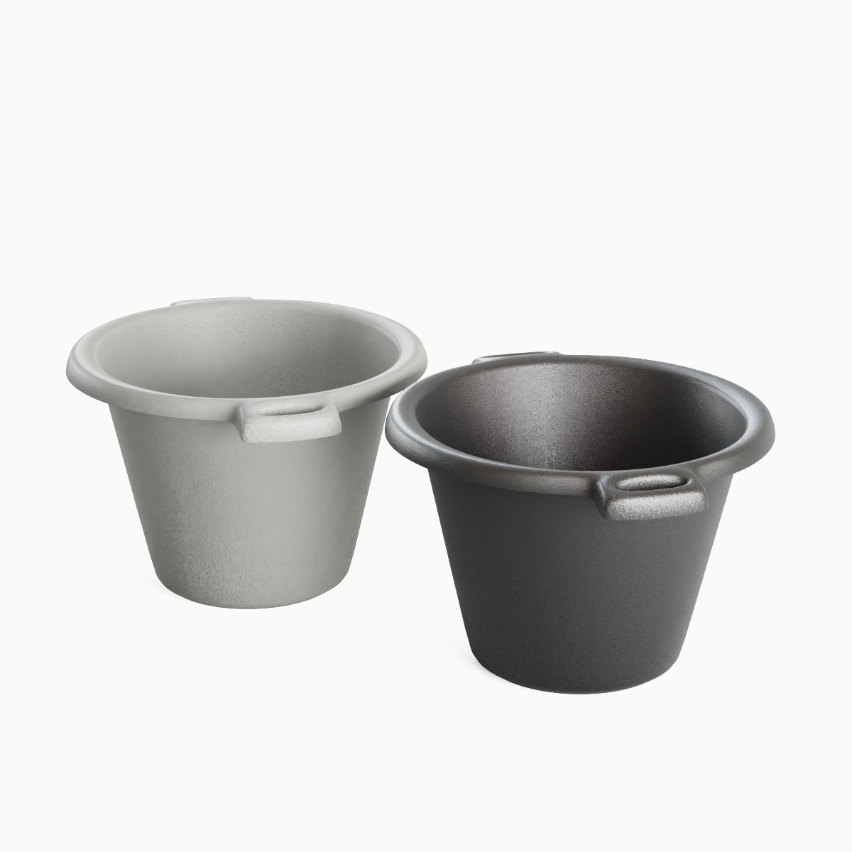 Plastic Basin with Holder 06 Low-poly 3D model_3