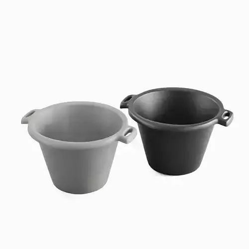Plastic Basin with Holder 06  Low-poly 3D model