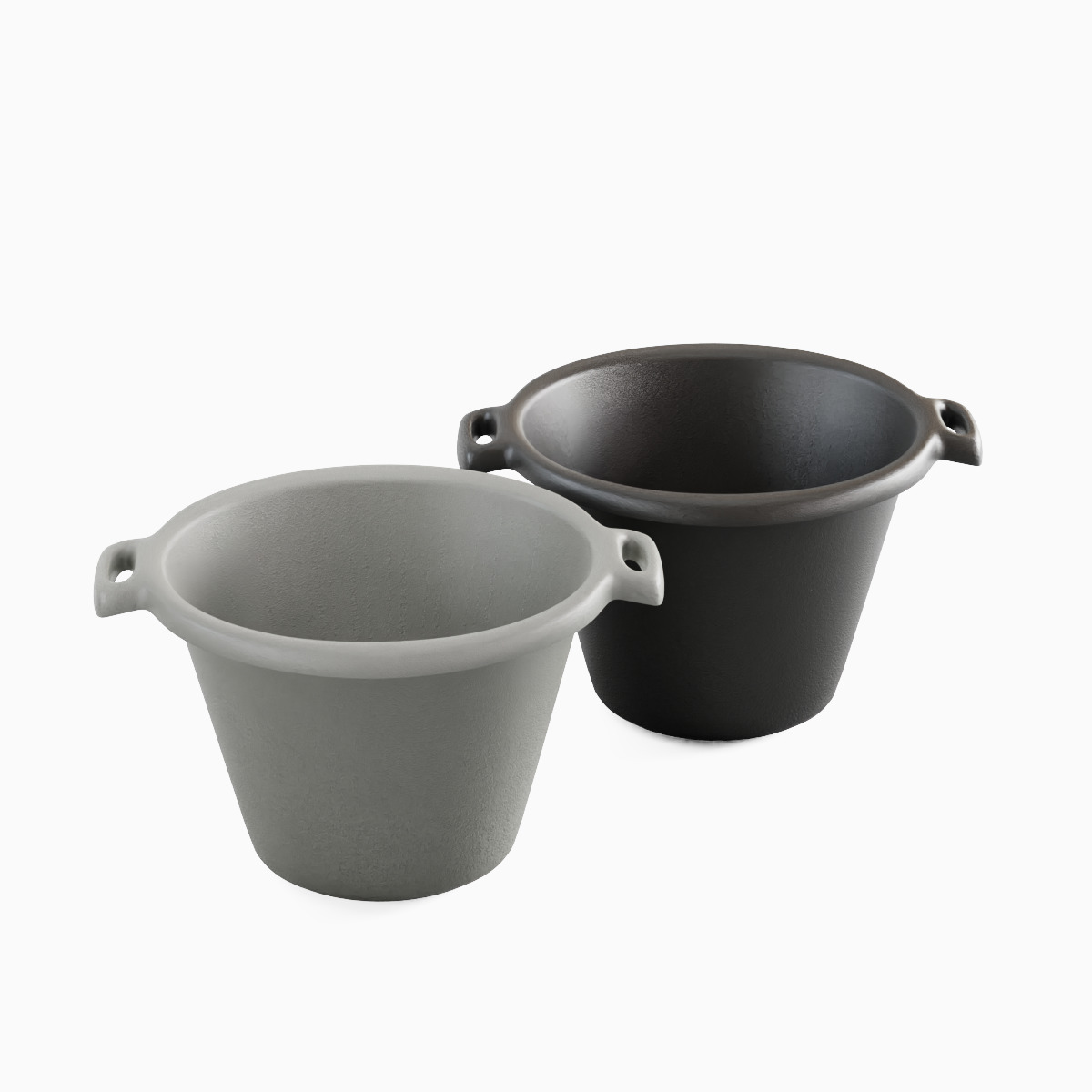 Plastic Basin with Holder 06 Low-poly 3D model_4