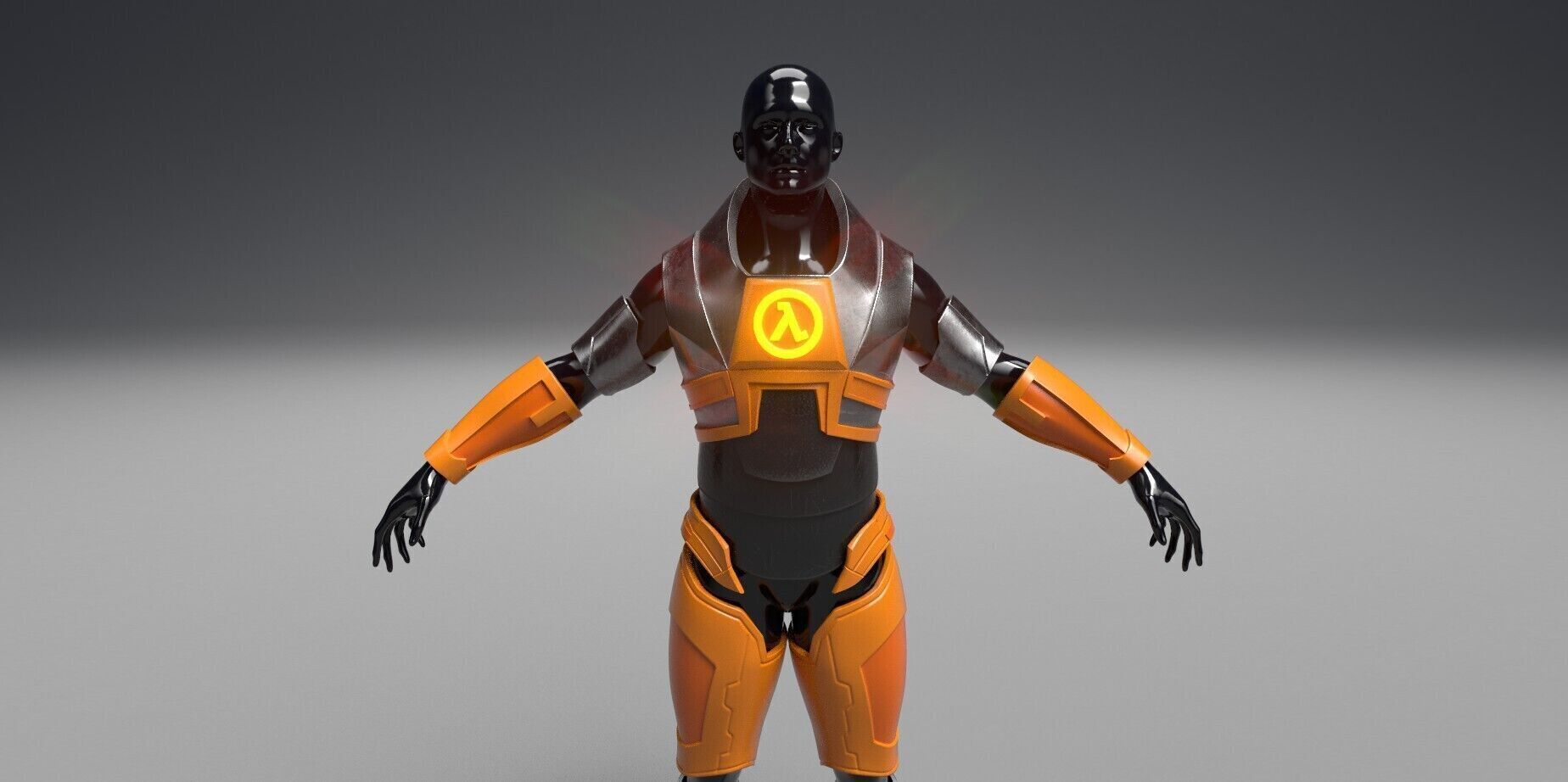Half-Life 2 Inspired HEV Suit Gordon Freeman Cosplay STL File 3D print model_1