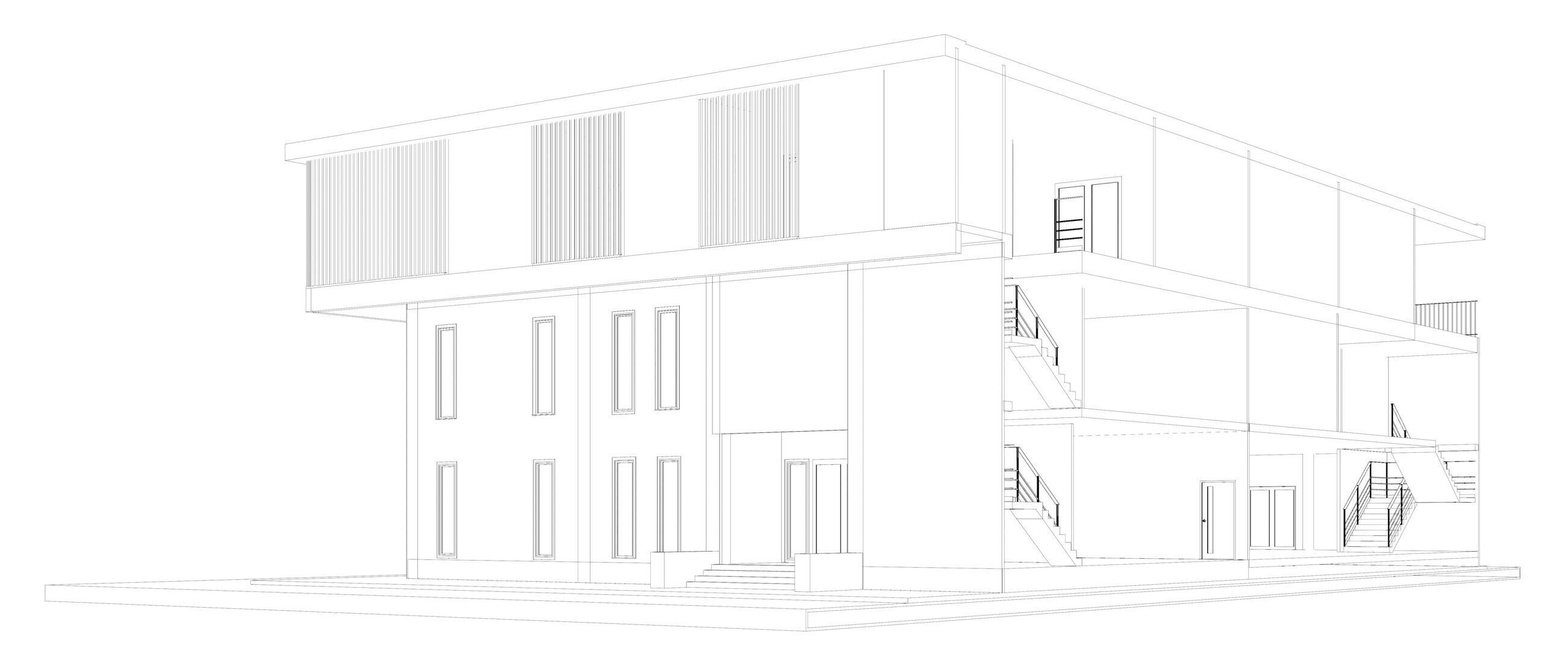 Home office in section cut 25-08 3D model_5