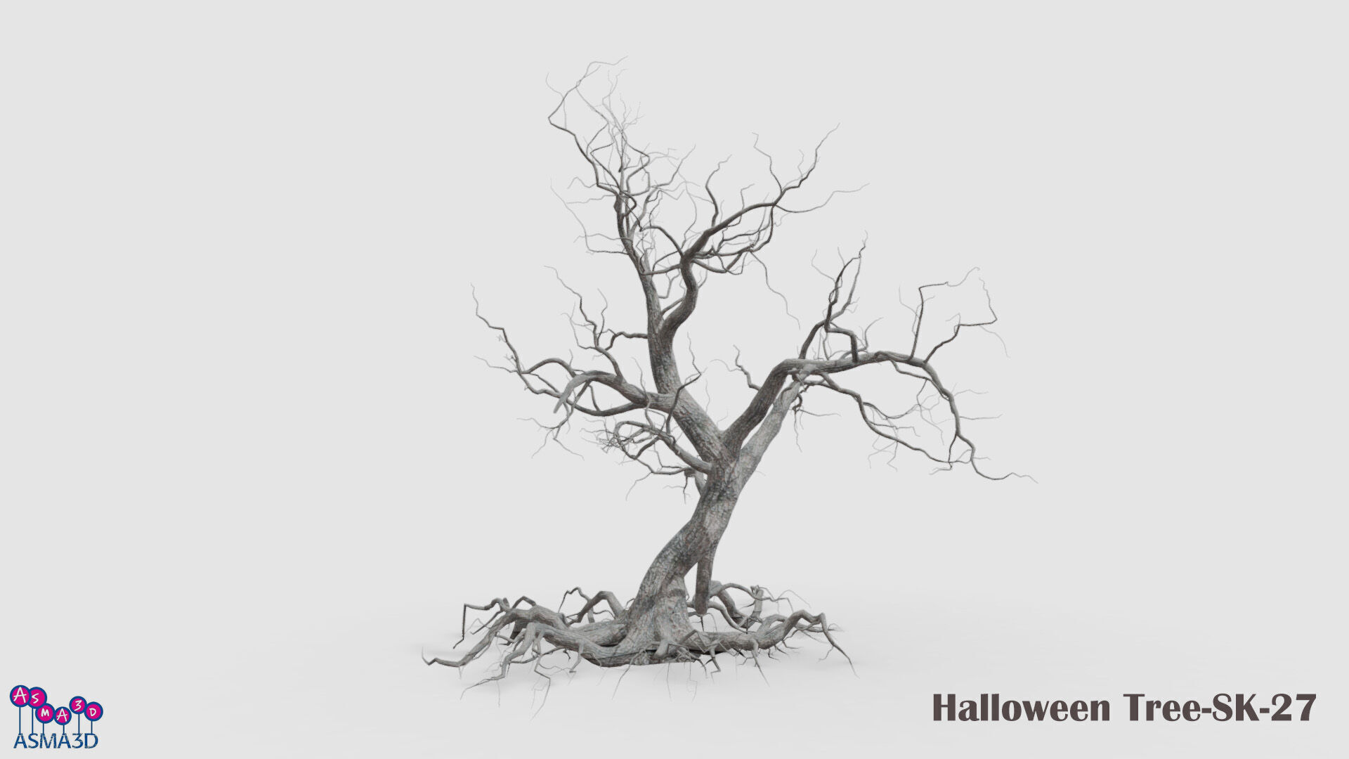 Halloween Tree-SK-27 Low-poly 3D model_4