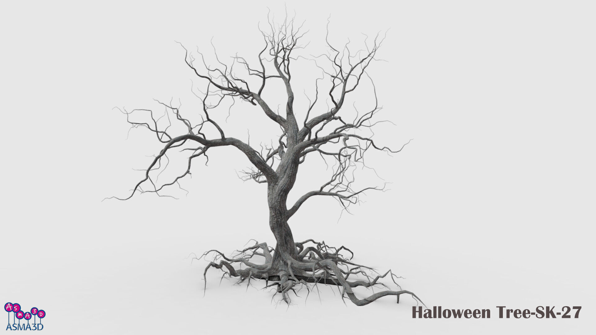 Halloween Tree-SK-27 Low-poly 3D model_1