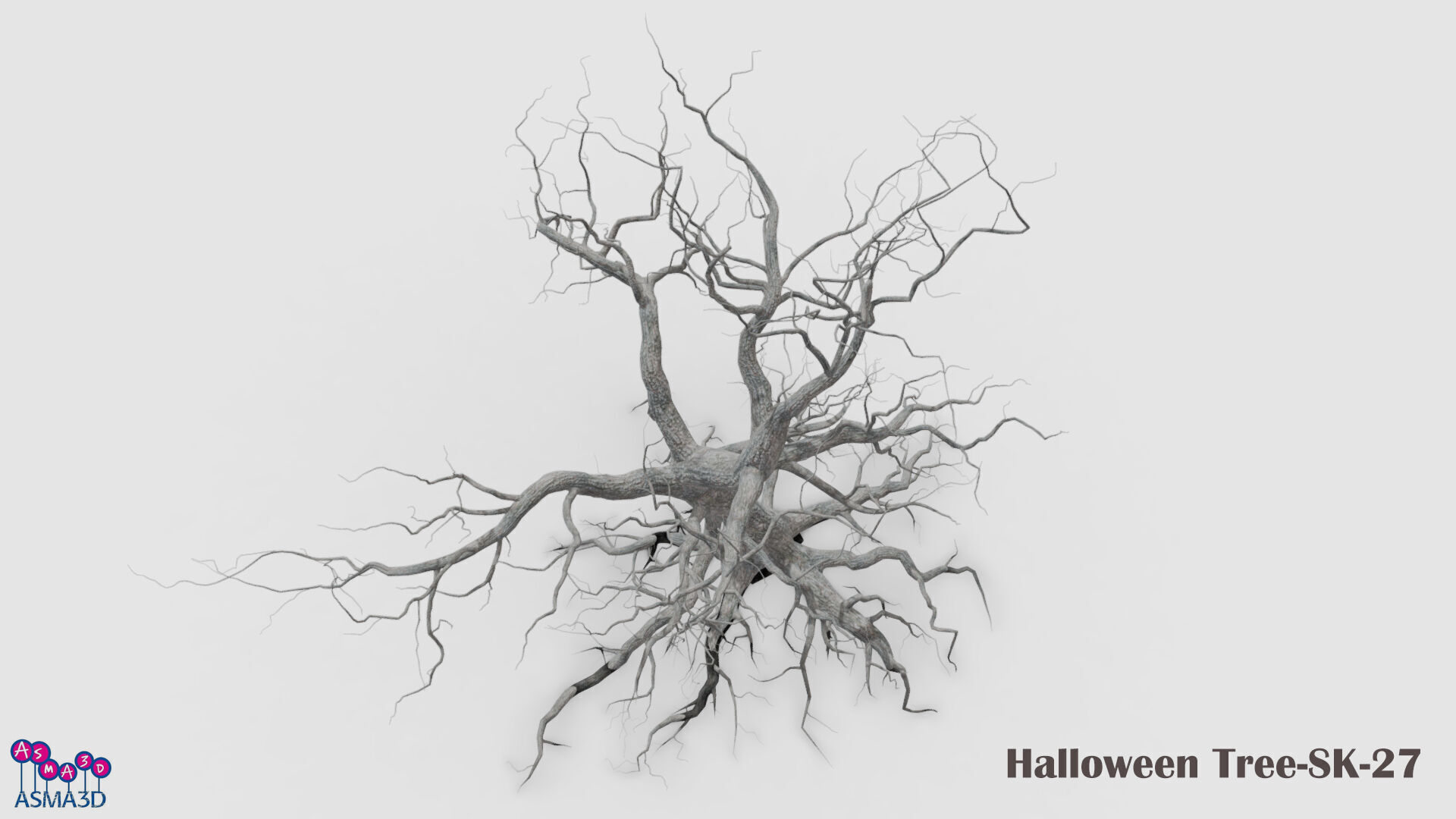 Halloween Tree-SK-27 Low-poly 3D model_5