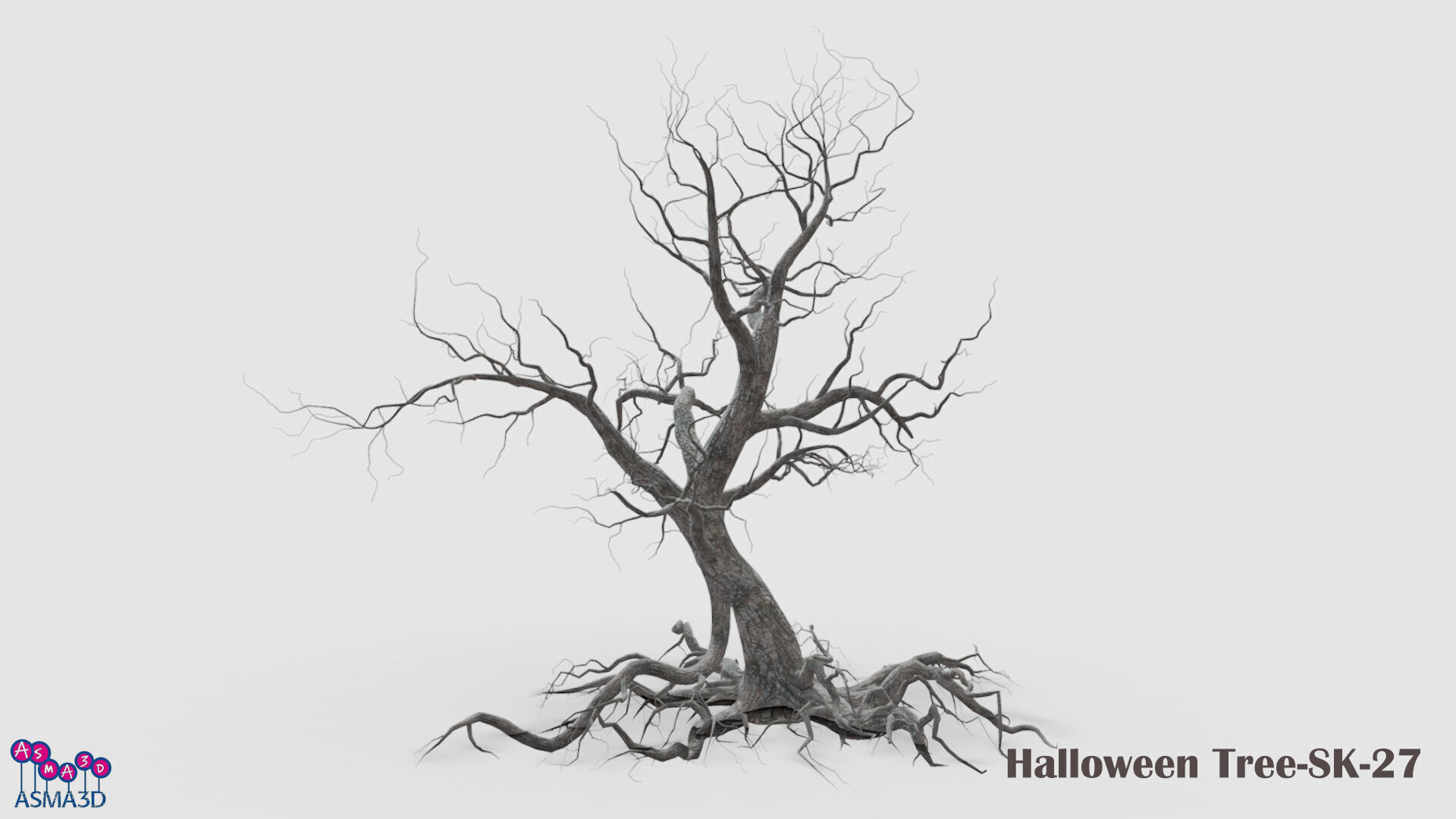 Halloween Tree-SK-27 Low-poly 3D model_2