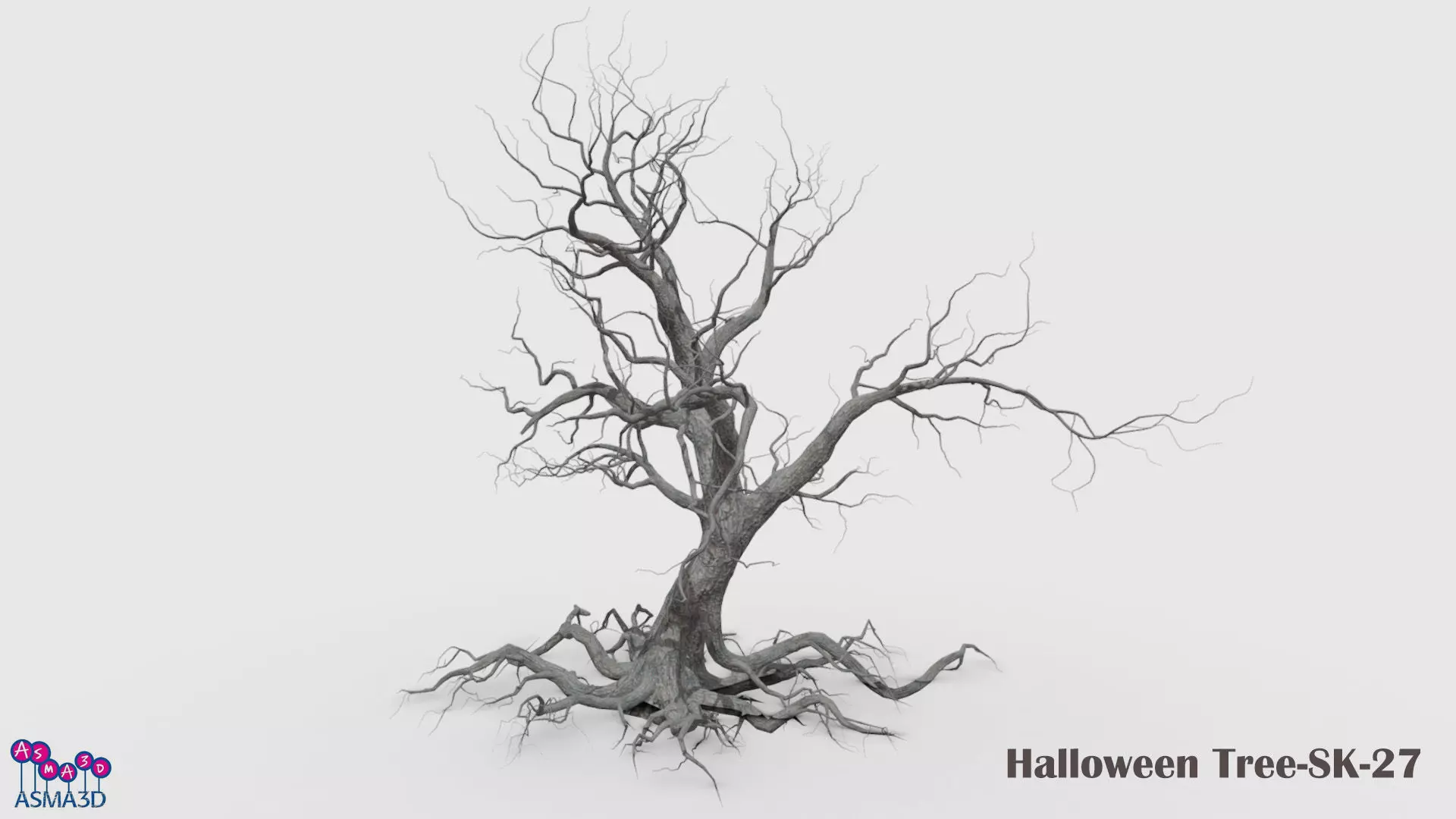 Halloween Tree-SK-27 Low-poly 3D model_0