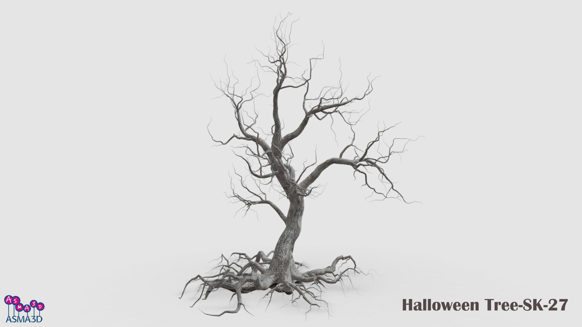 Halloween Tree-SK-27 Low-poly 3D model_3