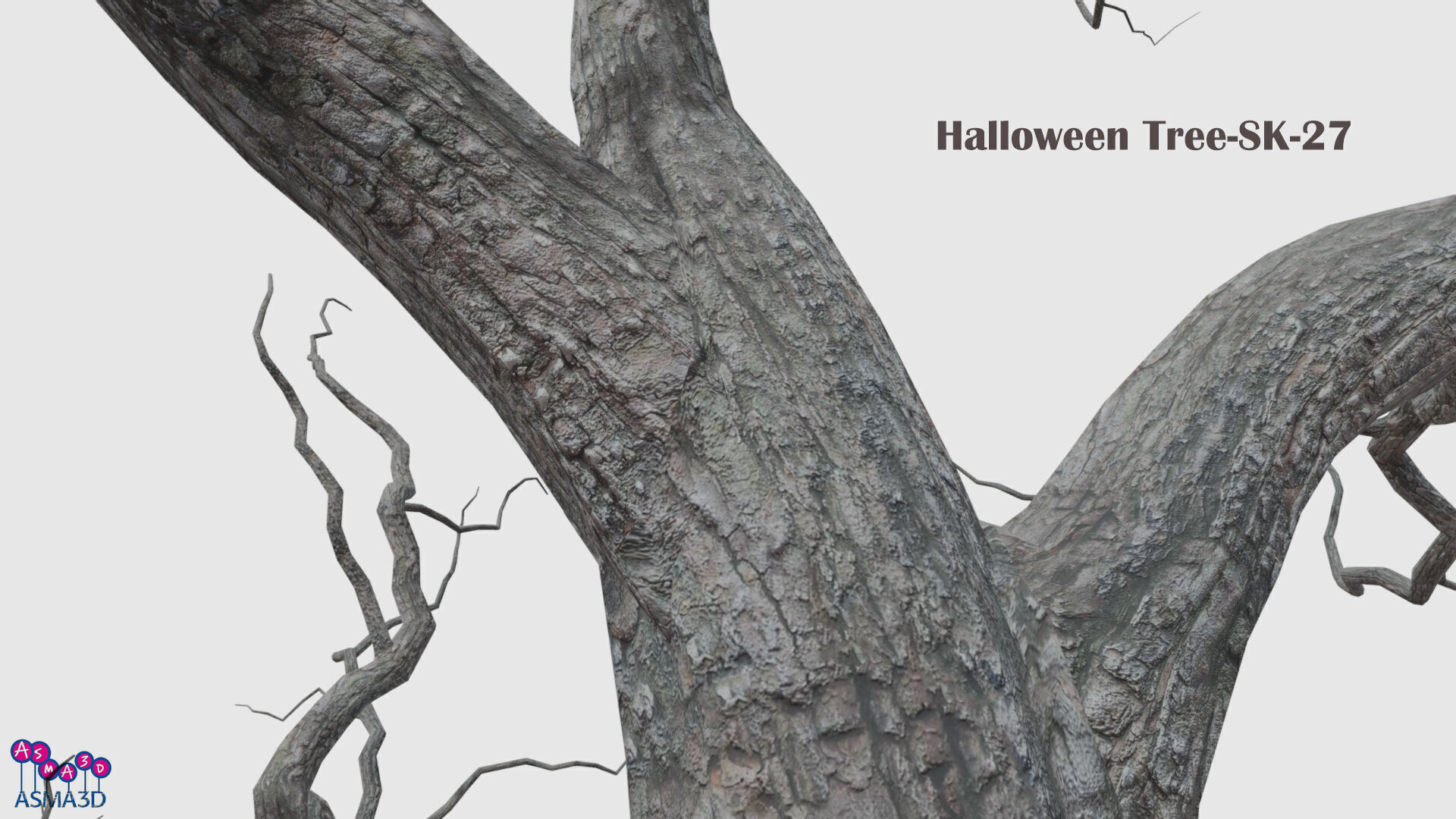 Halloween Tree-SK-27 Low-poly 3D model_6