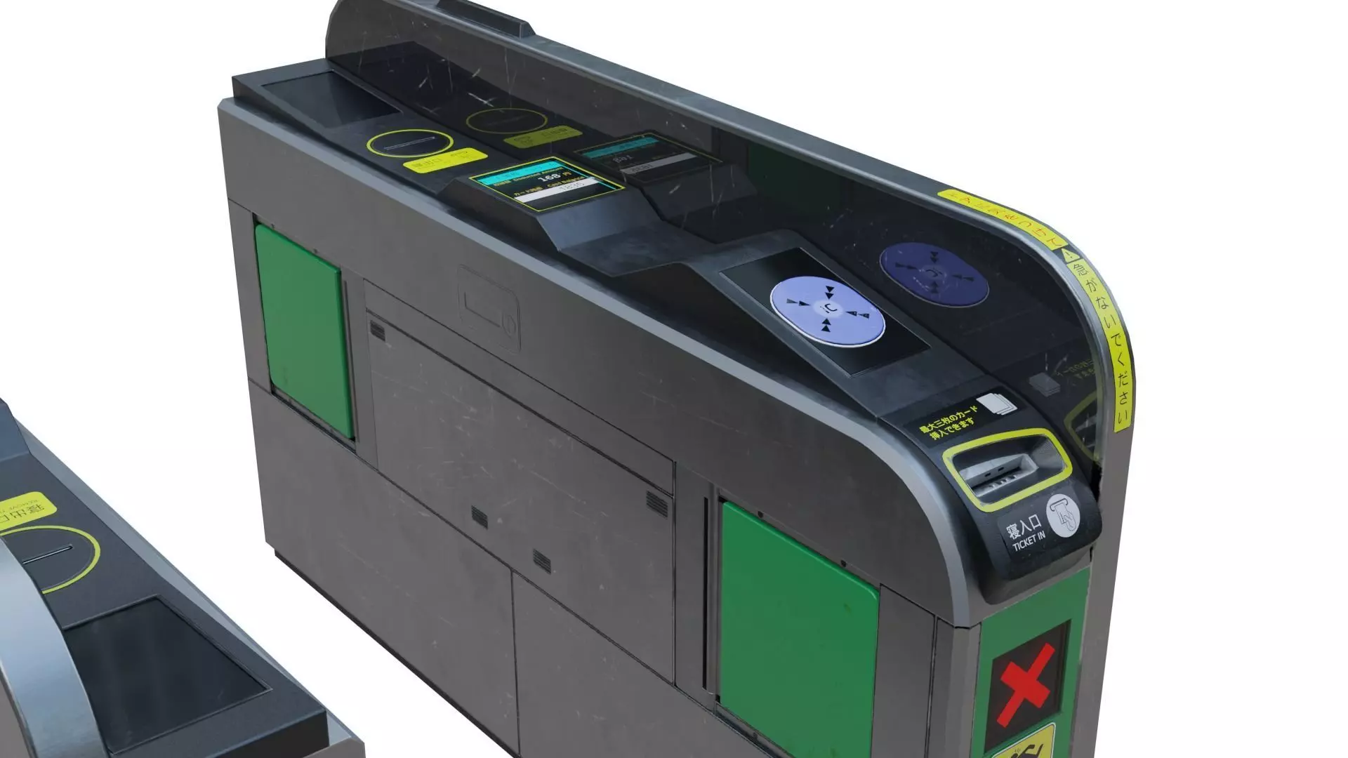 JapaneseSubwayTicketChecker Low-poly 3D model