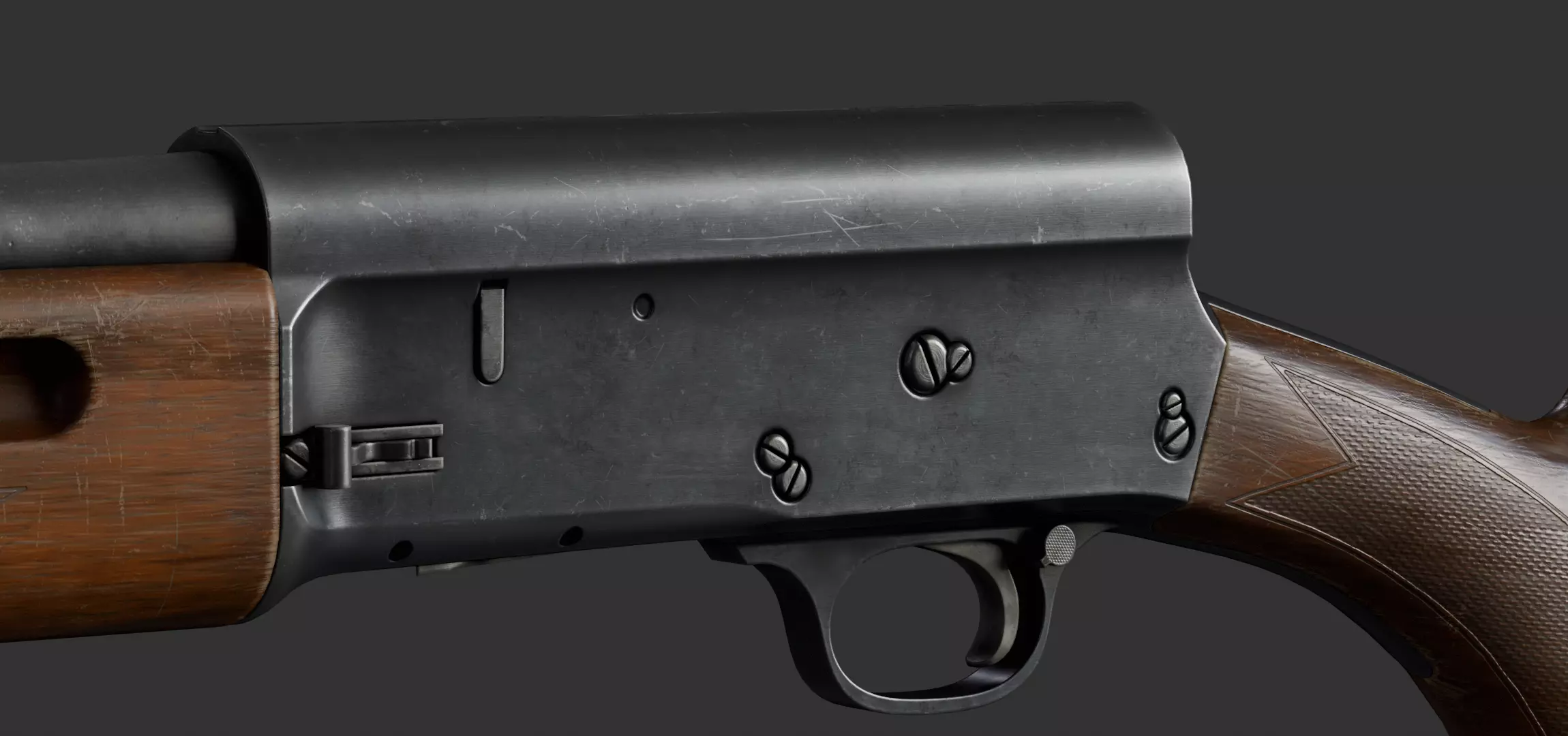 Browning Auto-5 Low-poly 3D model_3