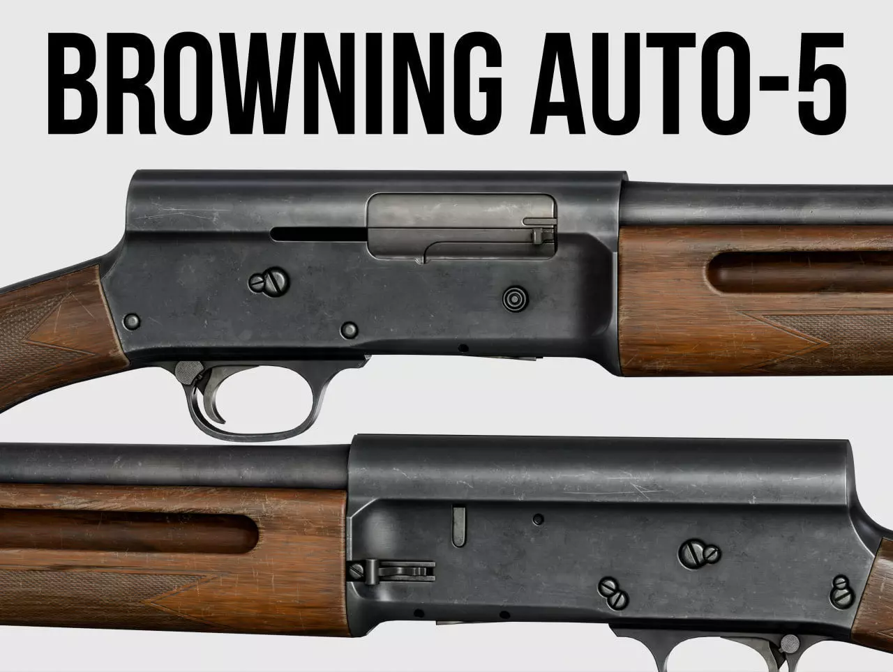 Browning Auto-5 Low-poly 3D model_0