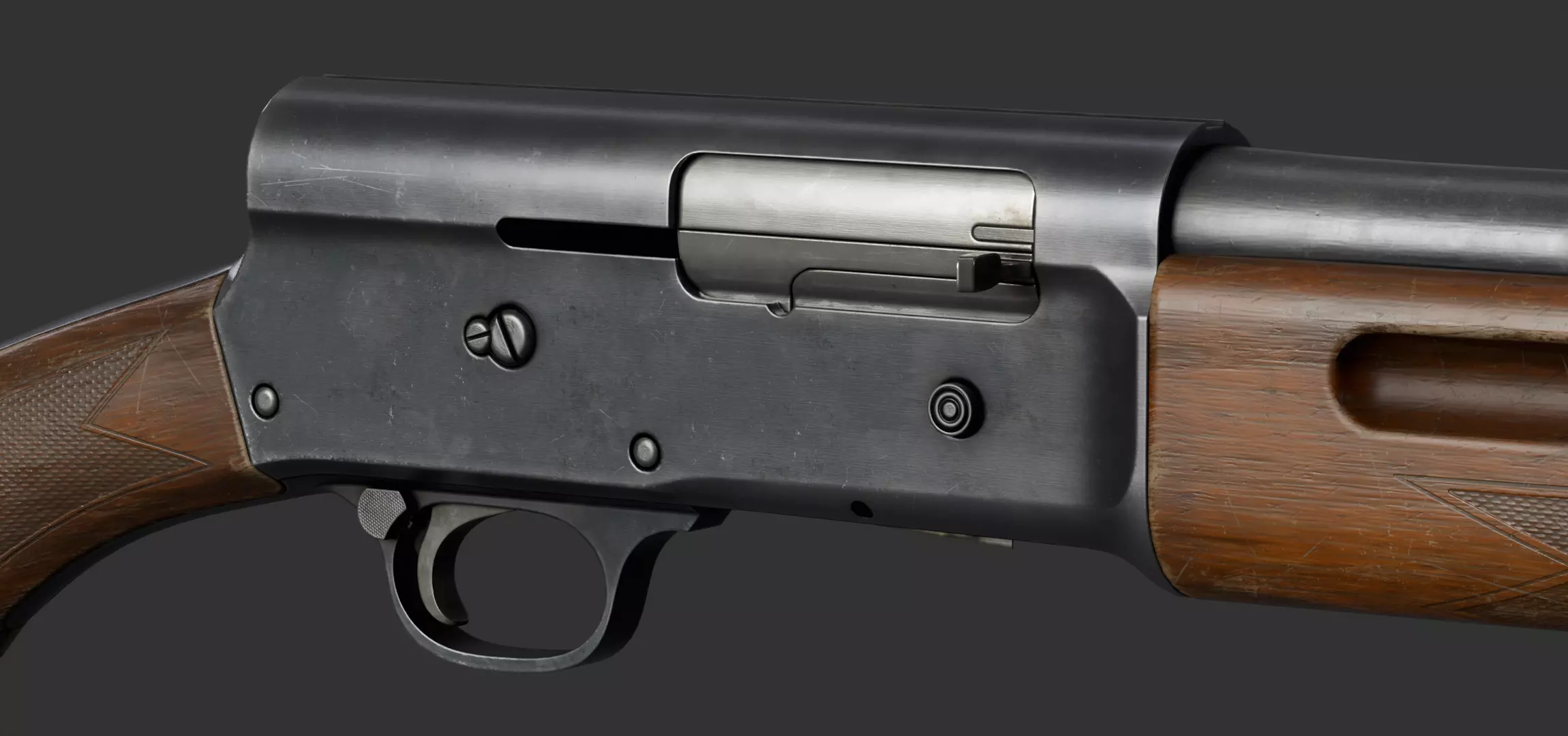Browning Auto-5 Low-poly 3D model_1