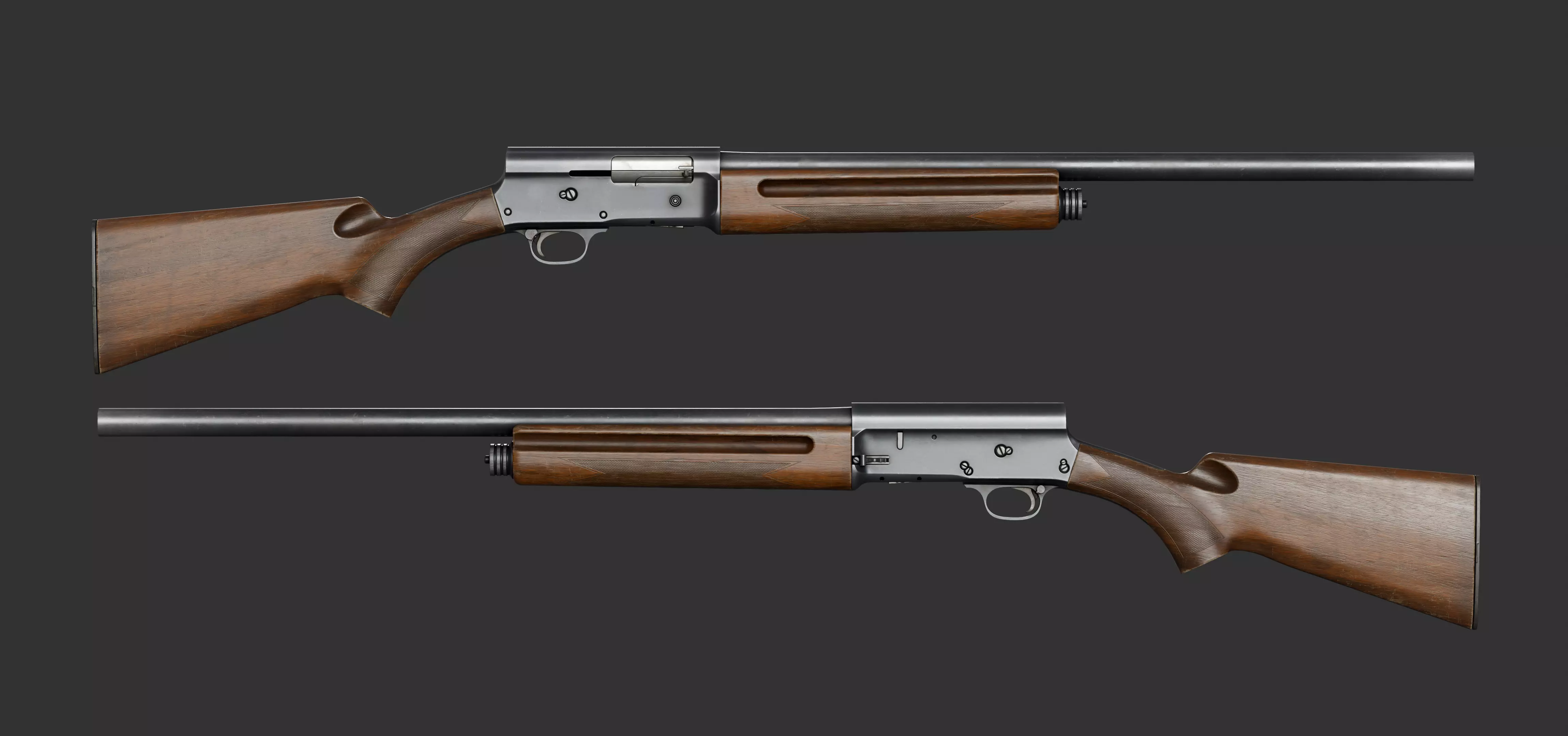 Browning Auto-5 Low-poly 3D model_2