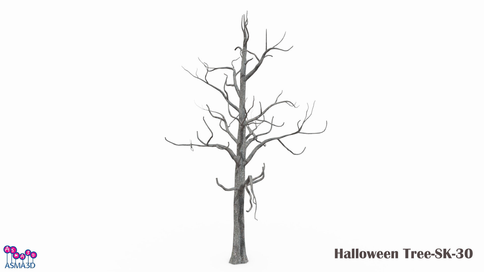 Halloween Tree-SK-30 Low-poly 3D model_2