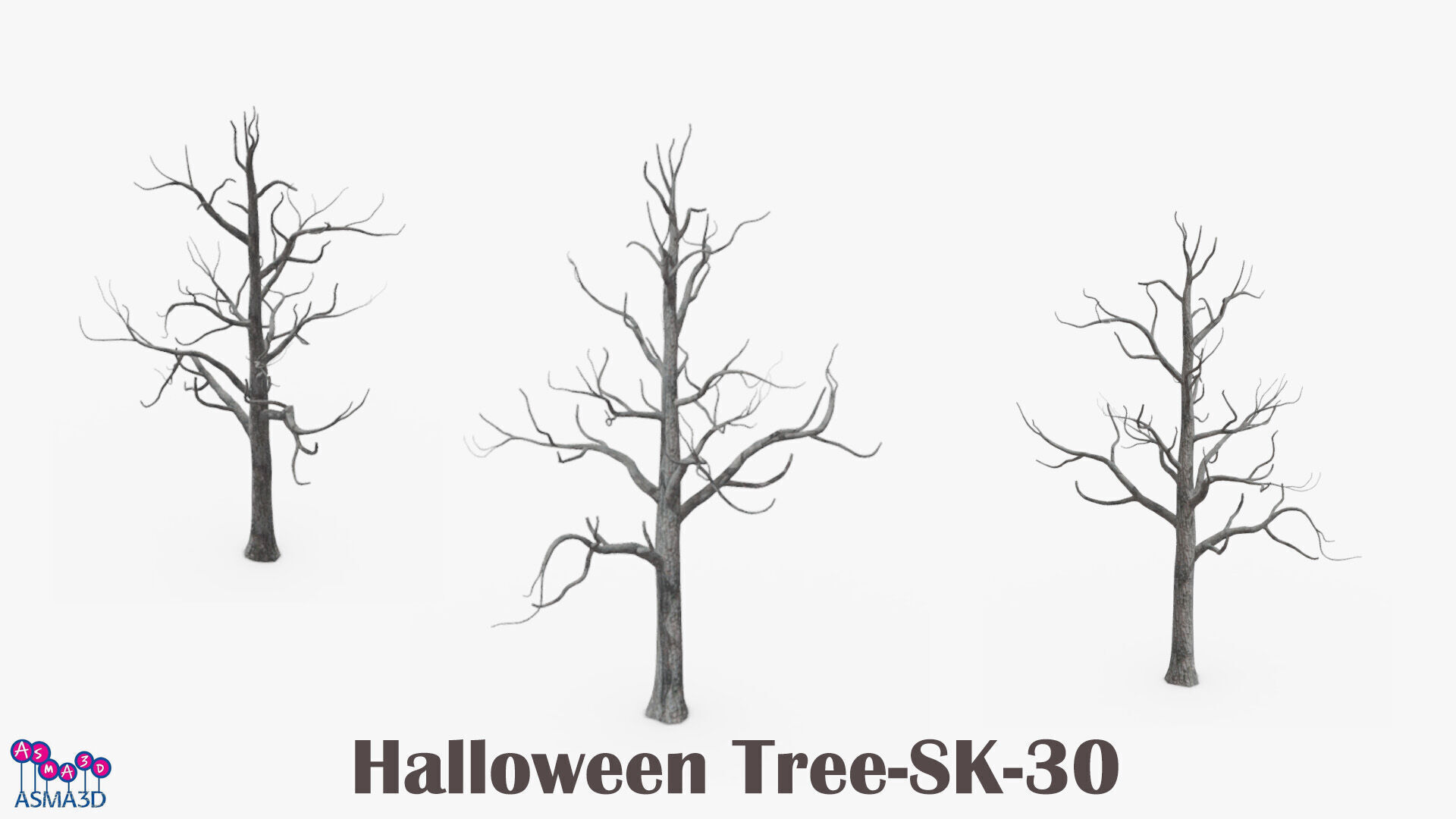 Halloween Tree-SK-30 Low-poly 3D model_5