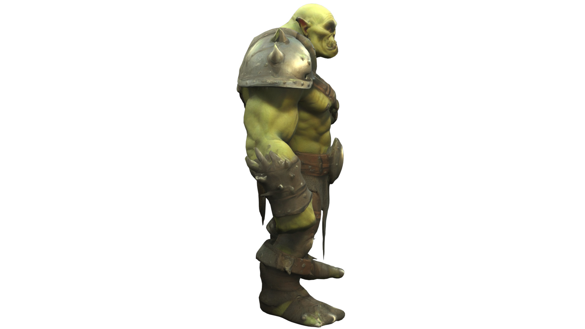 Orc warrior Low-poly 3D model_1