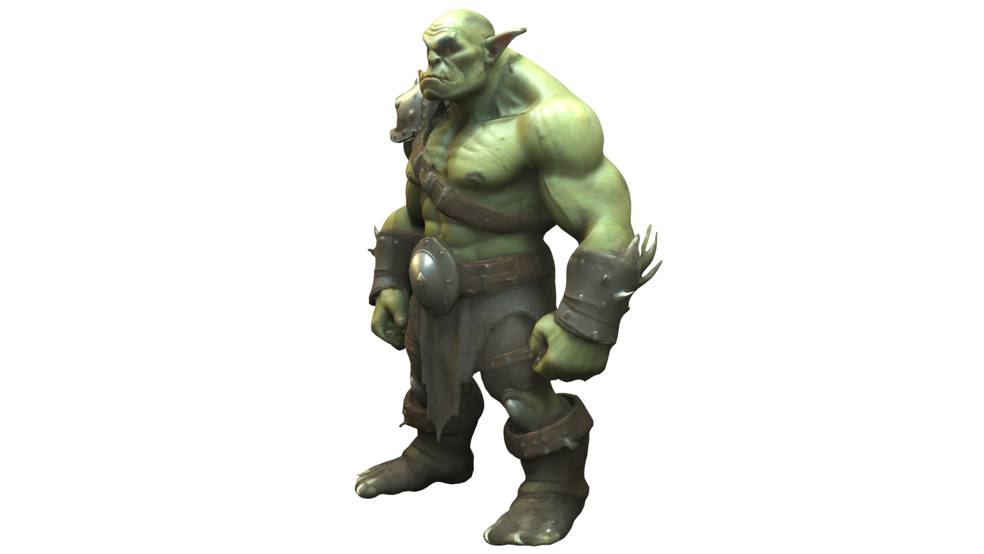 Orc warrior Low-poly 3D model_4